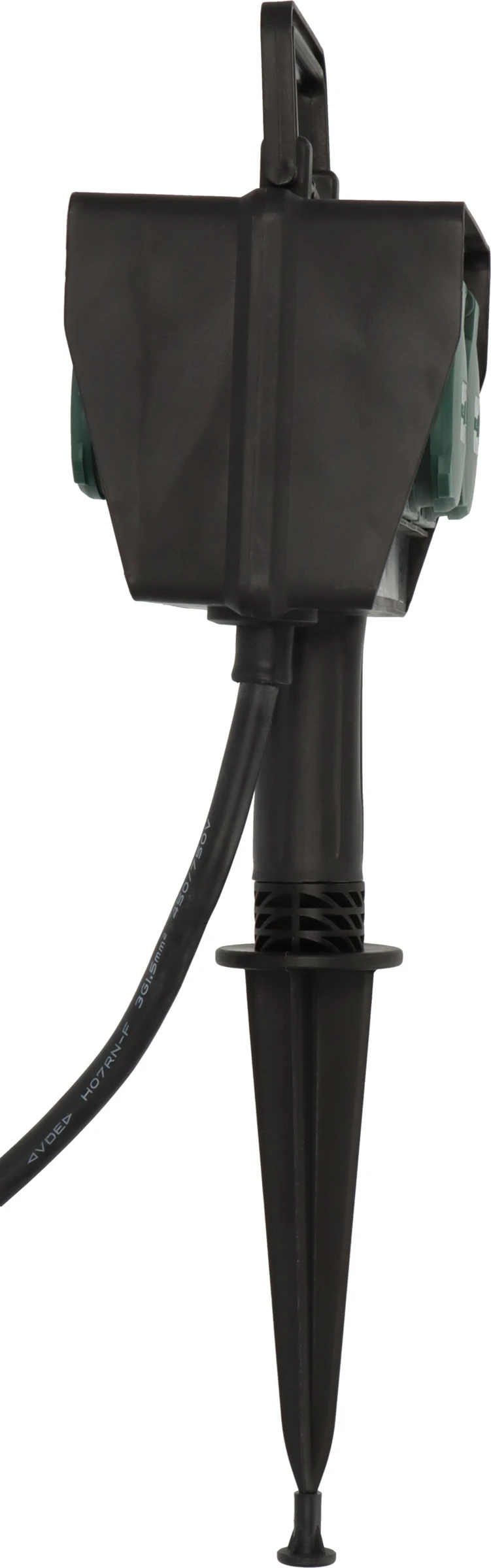 Gartensteckdose mit Erdspiess 4-Fach 10m Kabel H07RN-F3G15