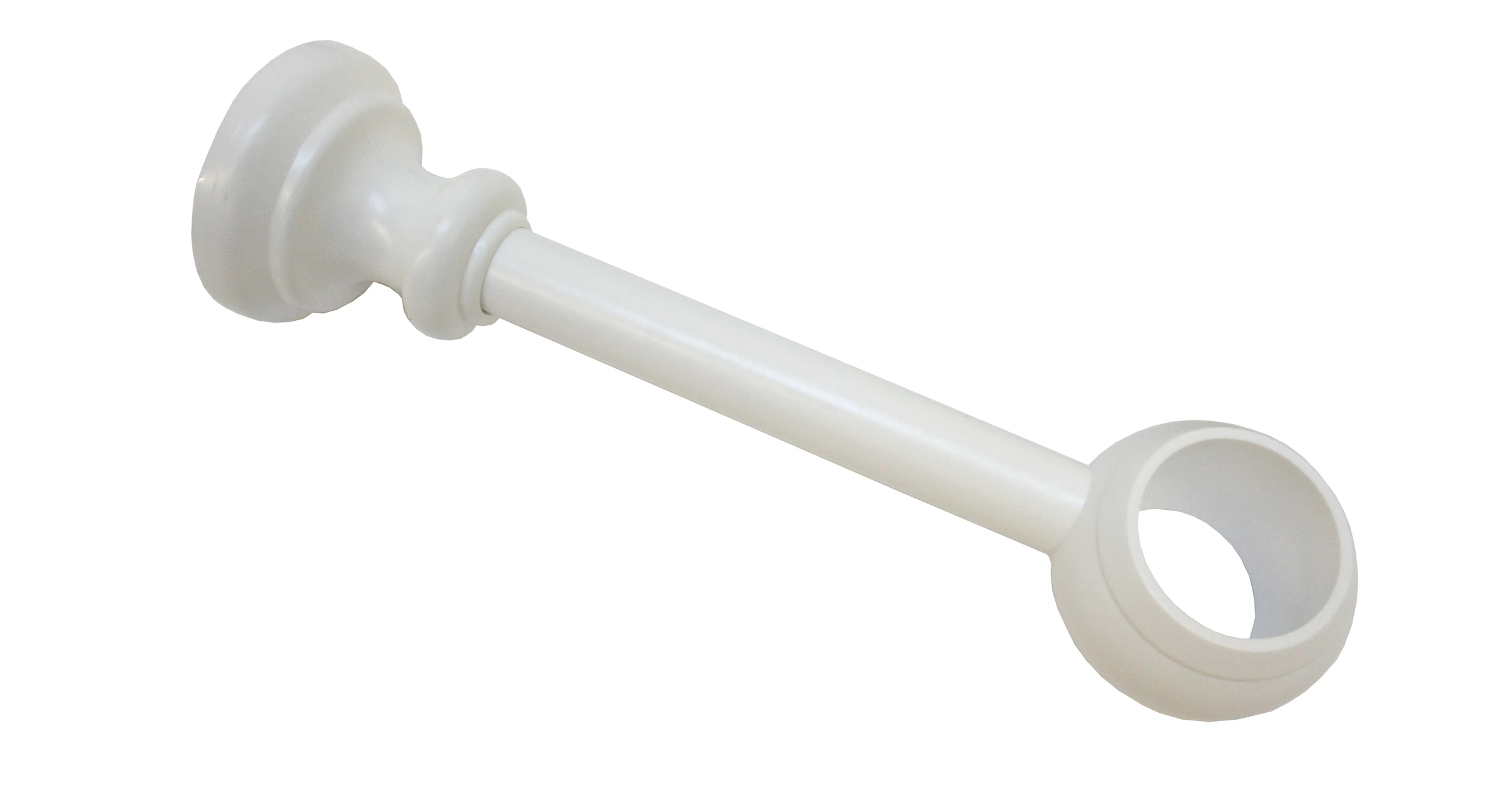 Wandträger Bifo, Wandhalter, geschlossen, Gardinenstangen Ø 28 mm, weiß