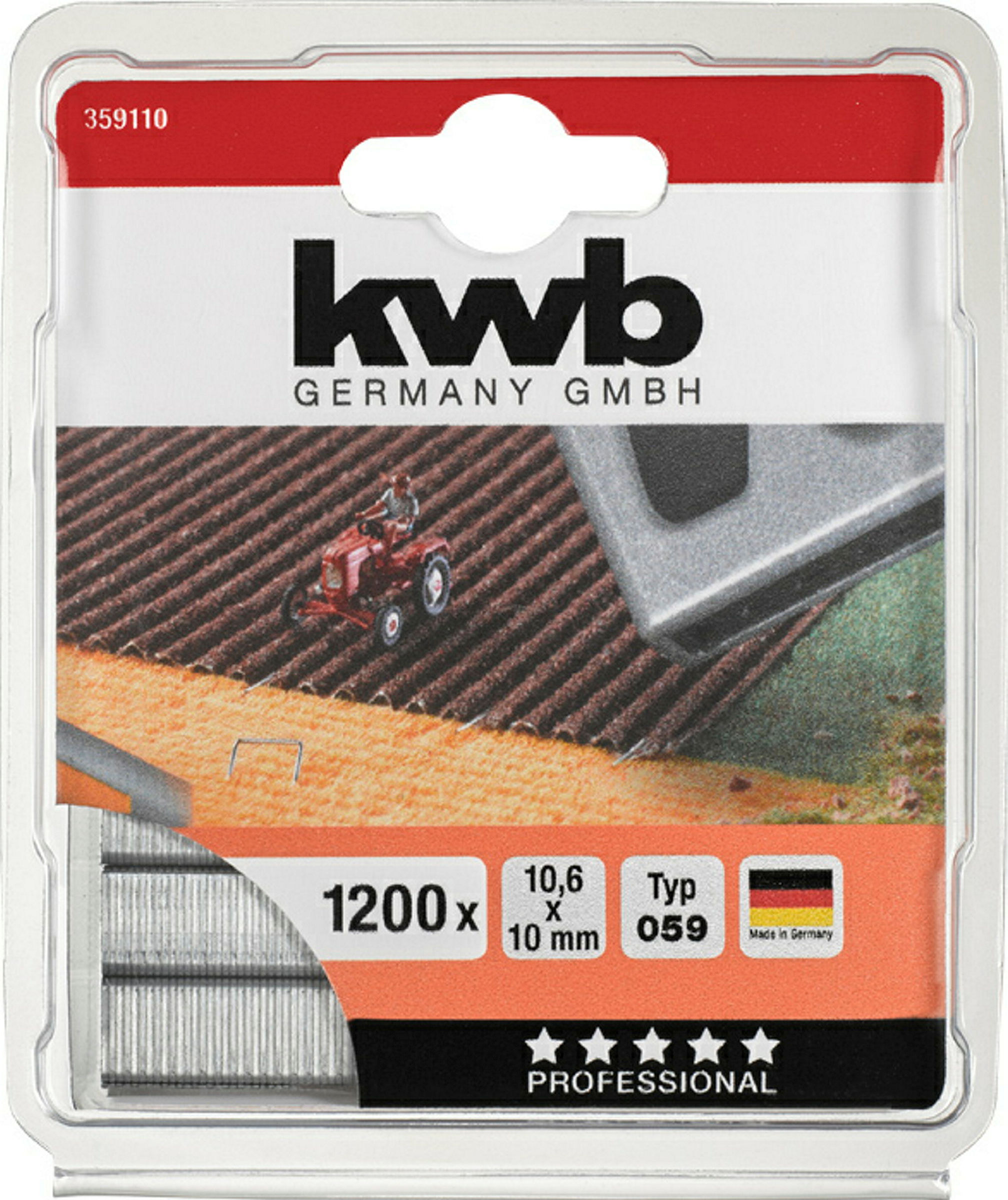 Klammern, 10,6 mm x 10 mm, Feindraht, Stahl, 1200 Stk.