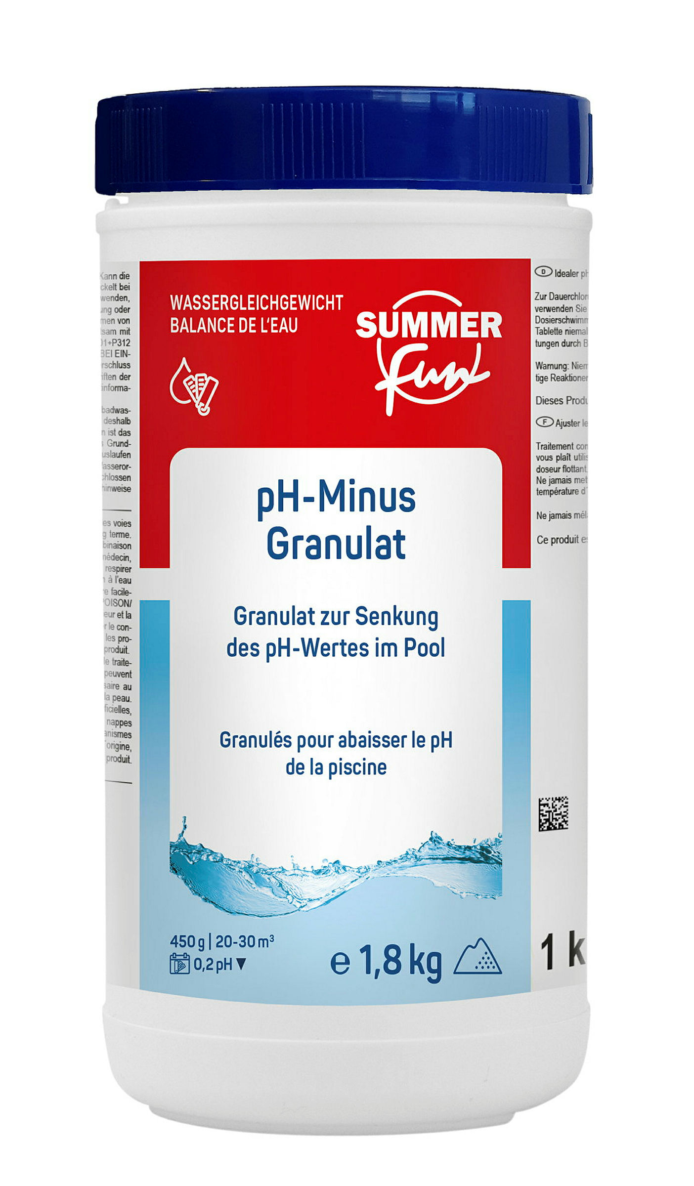 pH-Minus Granulat 1,8kg Senkung des ph-Wertes