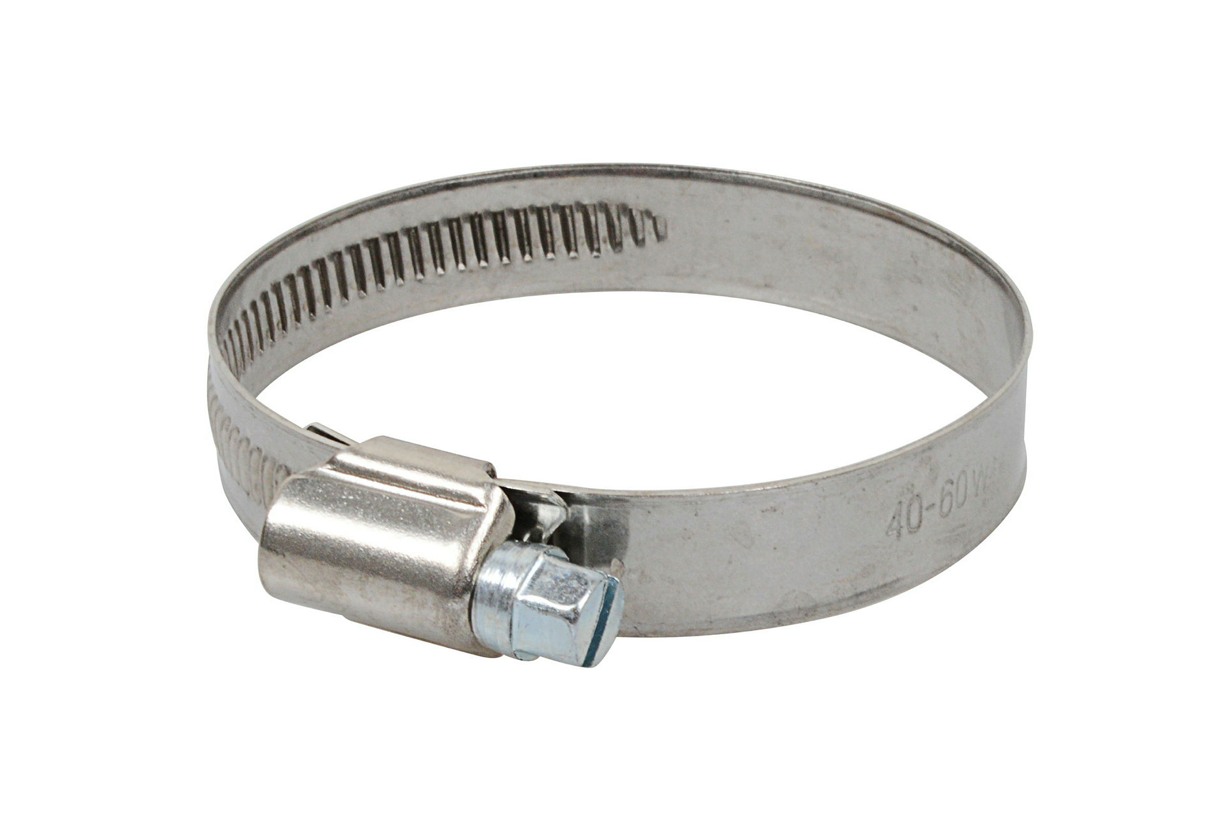 Schlauchklemme 12 mm Bandbreite, Edelstahl, 40 - 60 mm