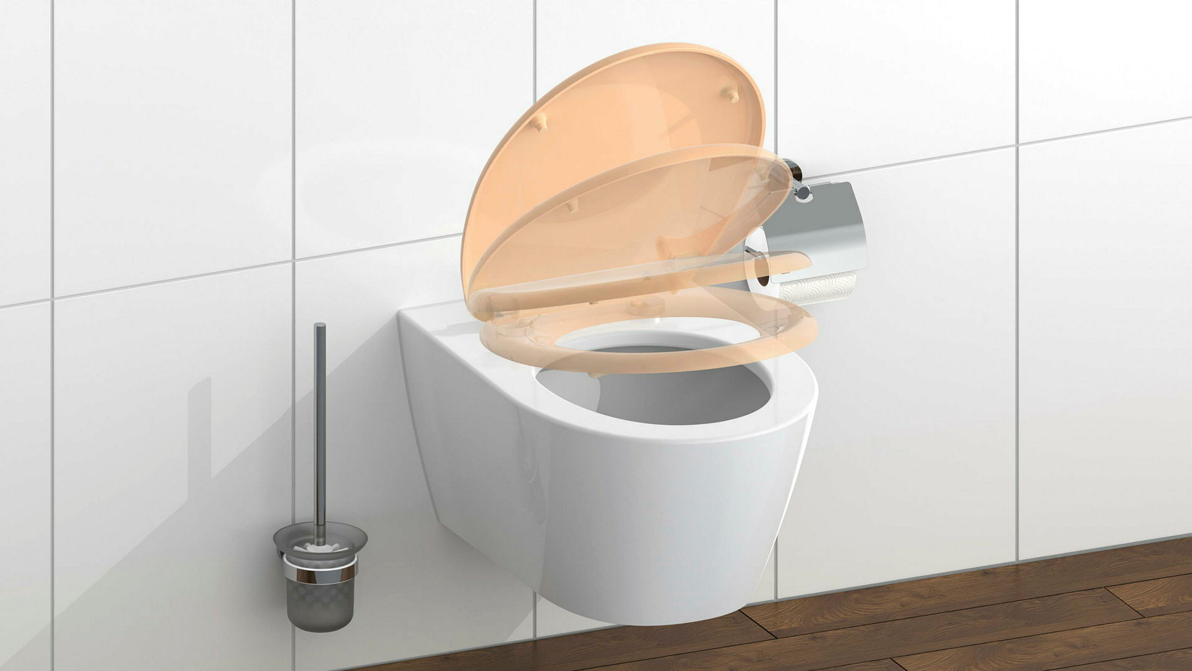 Duroplast WC-Sitz BEIGE, mit Absenkautomatik und Schnellverschluss