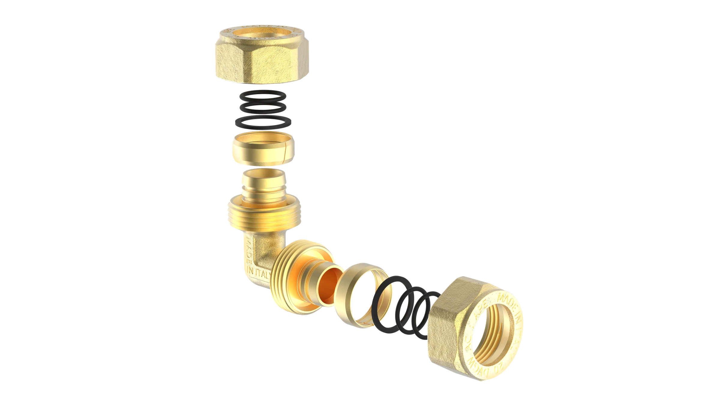 MS Winkel 90°, blank, 26 mm, Klemmfitting für MSVR