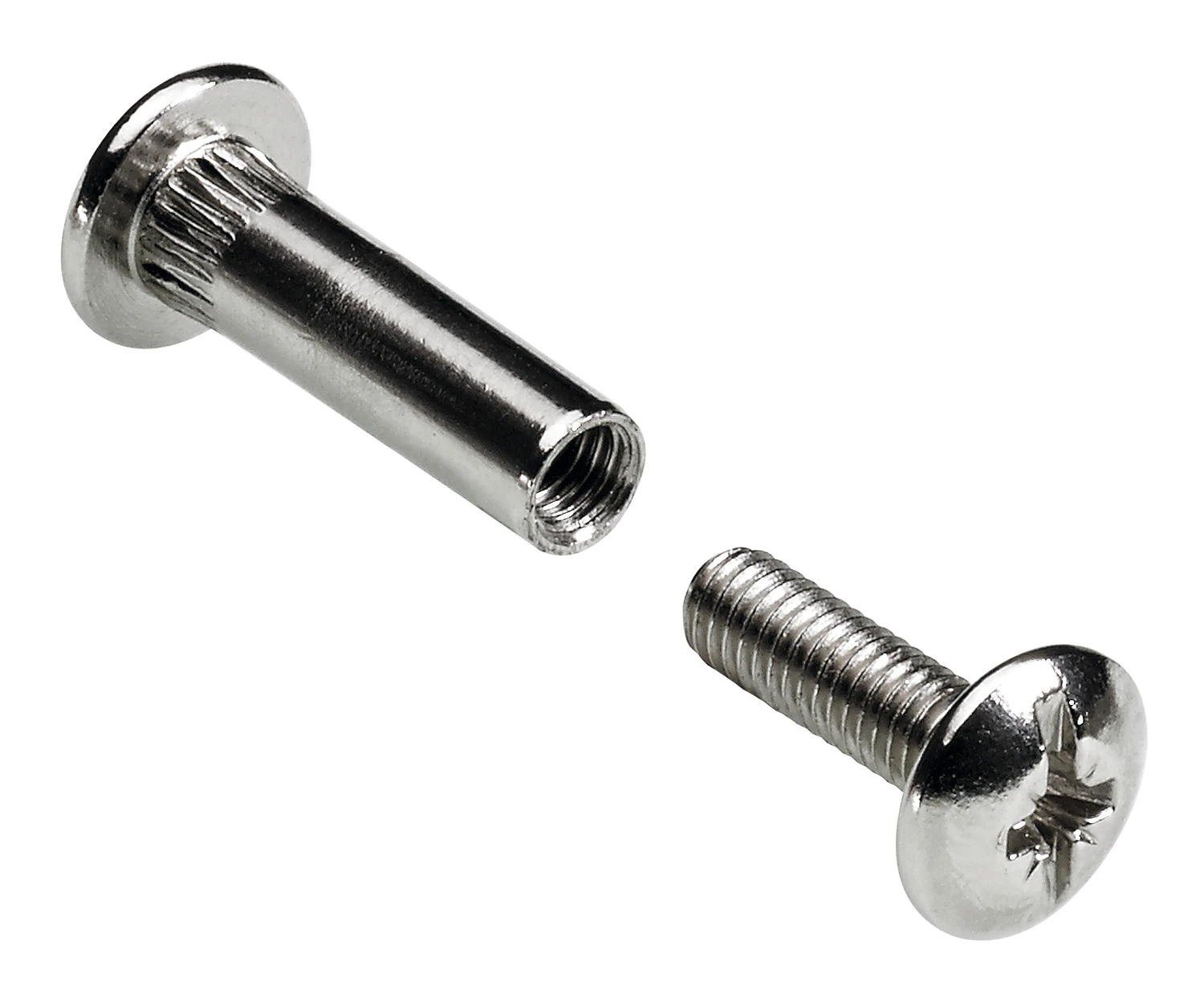 Verbindungsschraube M6 30-42mm vernickelt, 4 Stück