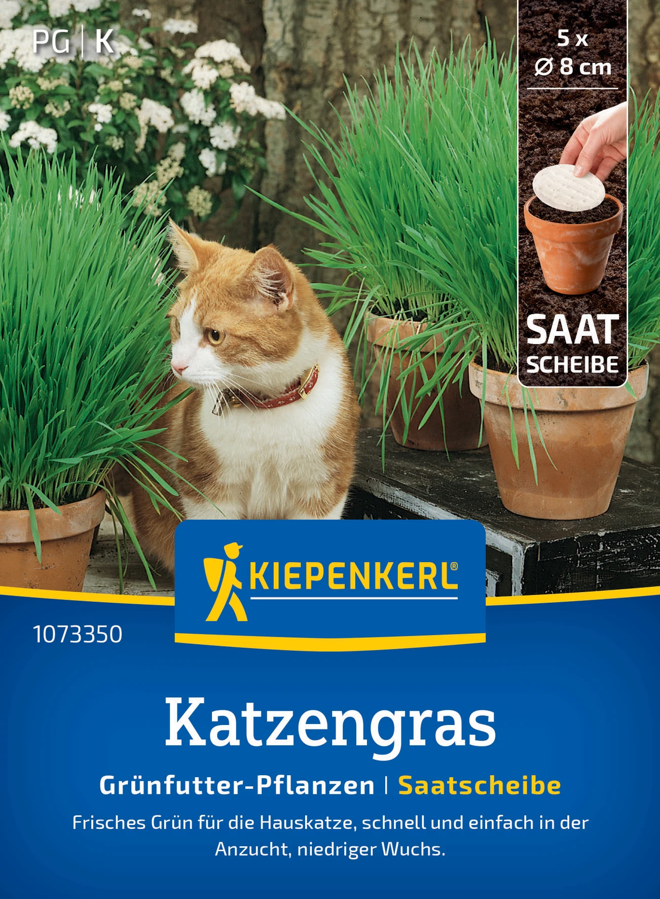 Kiepenkerl Katzengras Frischgrün Mischung, Saatscheibe