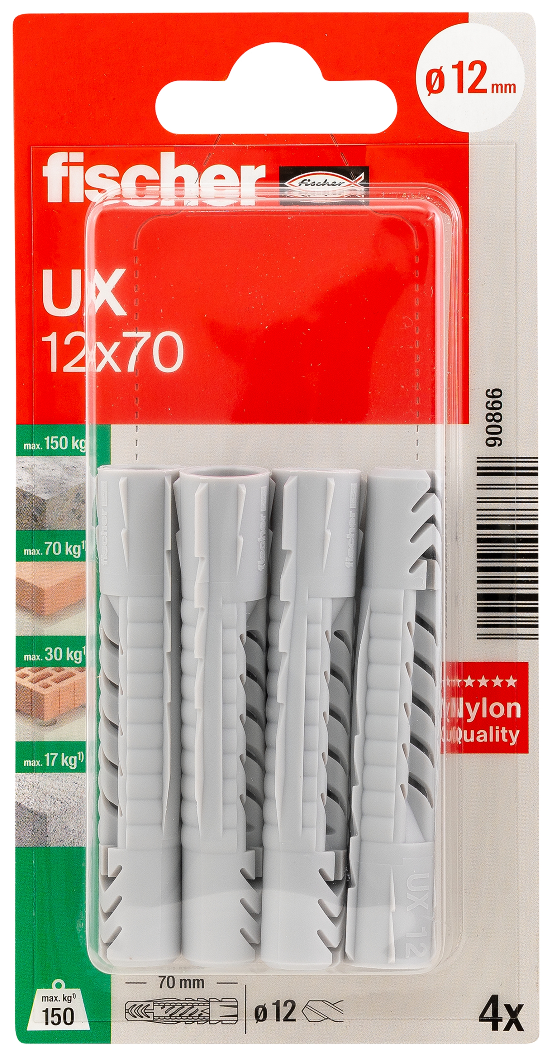 fischer Universaldübel UX 12 x 70