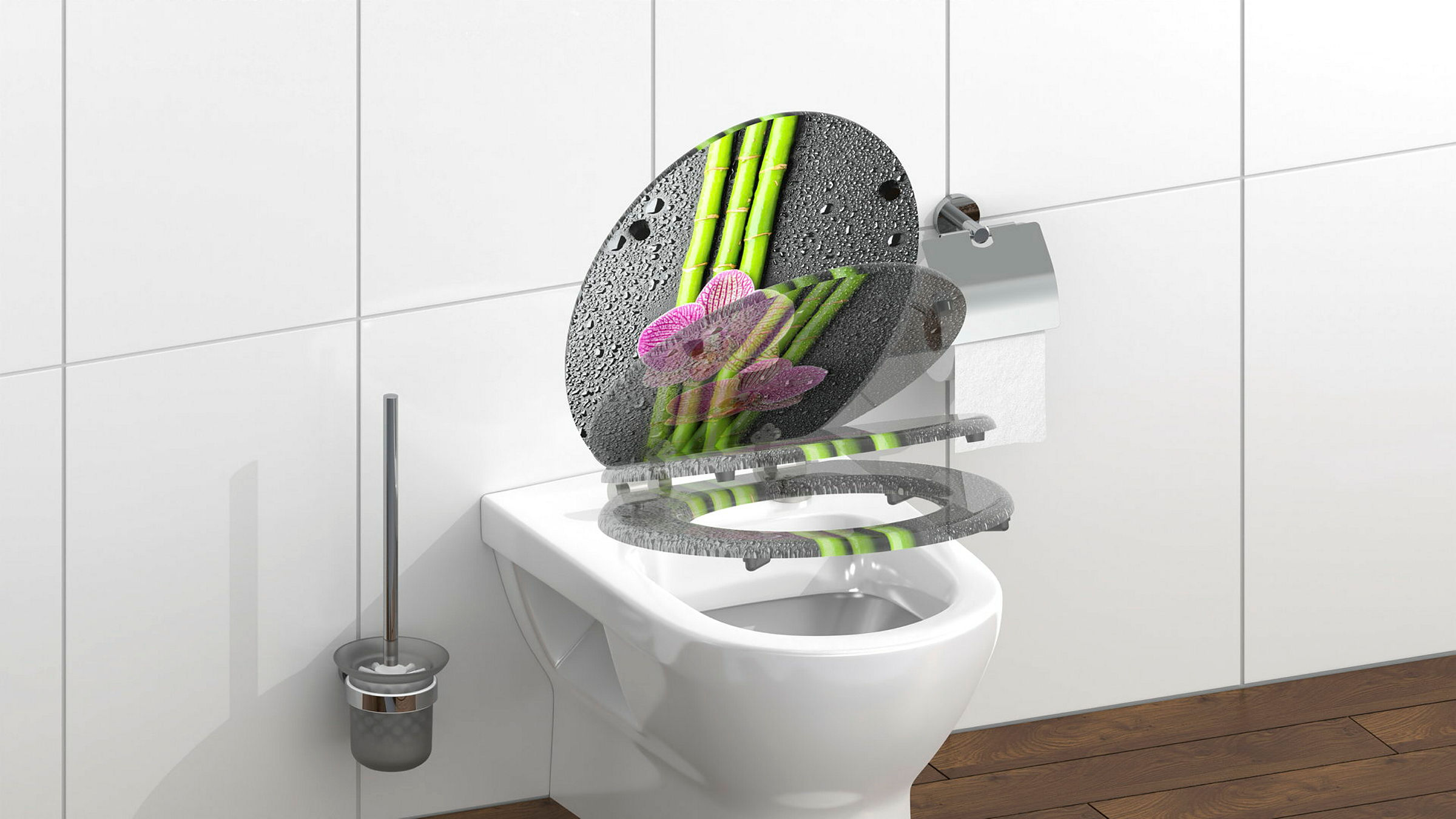 MDF WC-Sitz ASIA, mit Absenkautomatik
