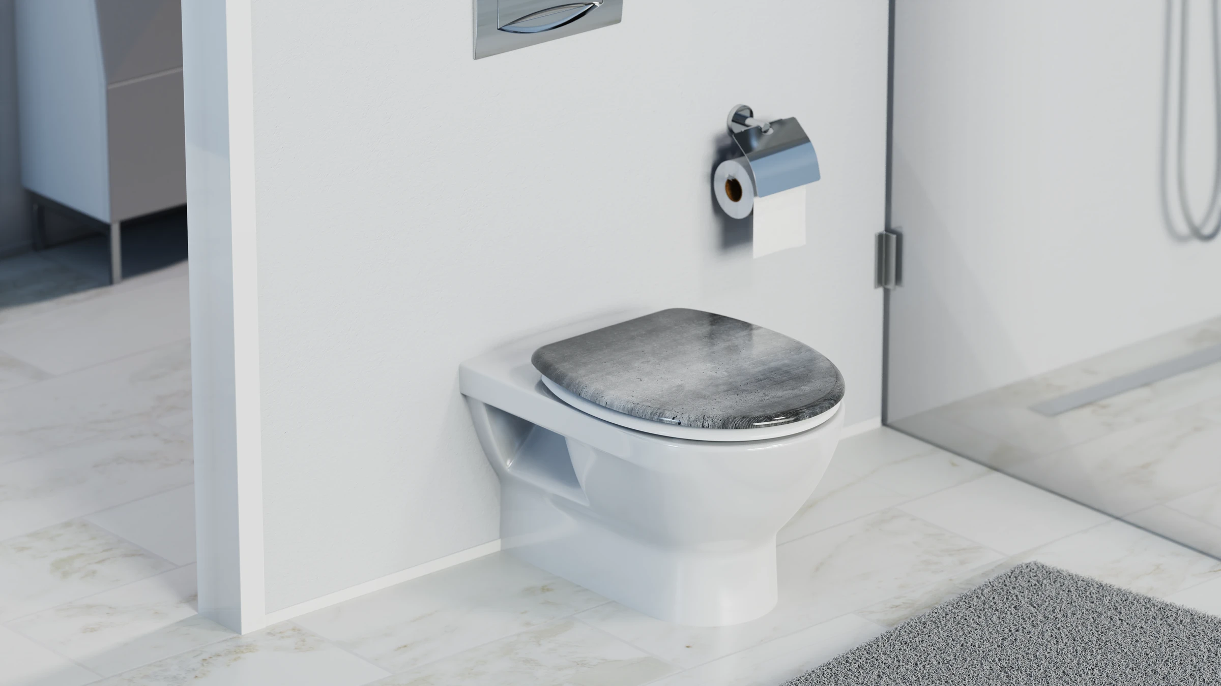 Duroplast WC-Sitz INDUSTRIAL GREY, mit Absenkautomatik