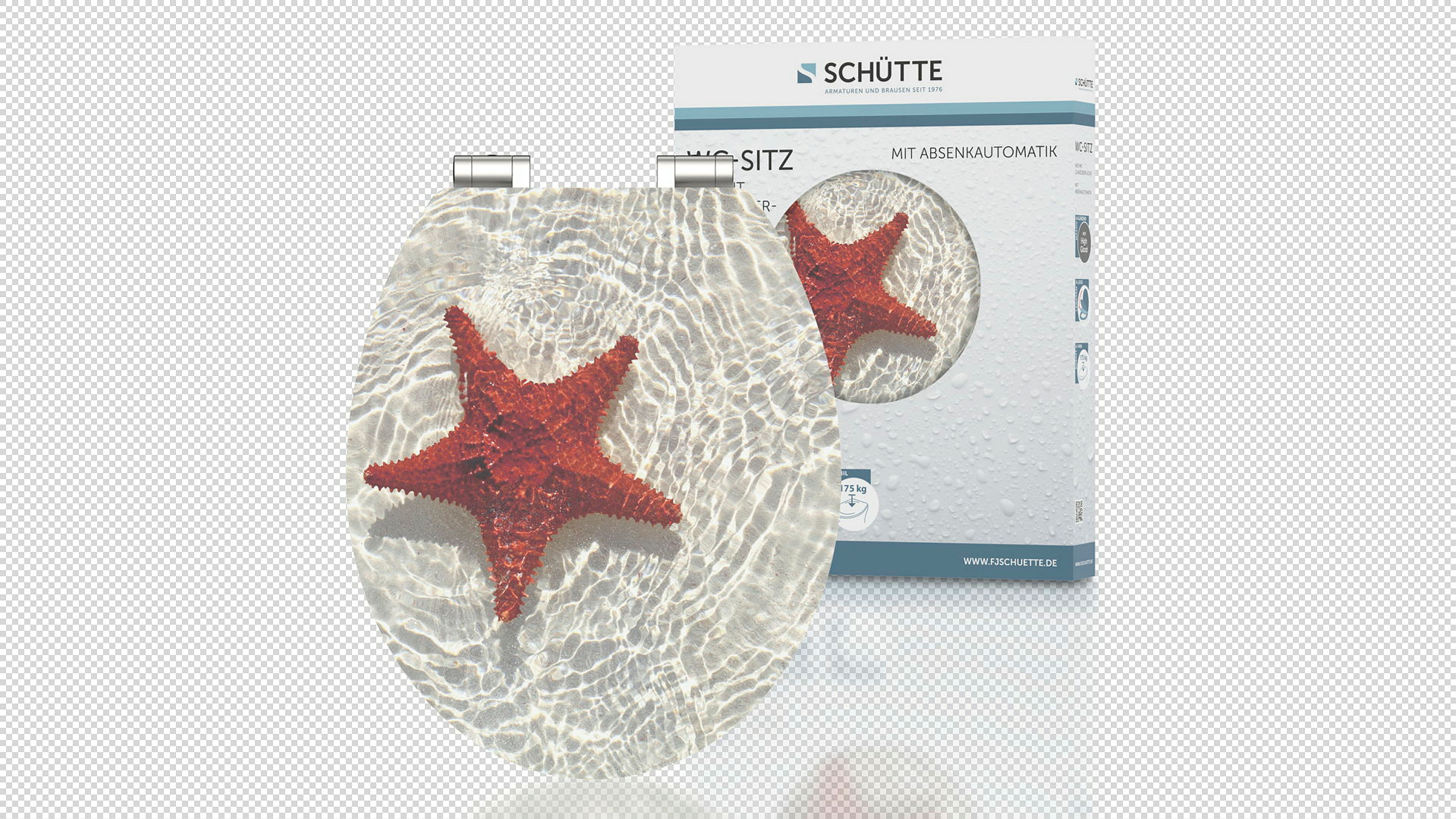 MDF HG WC-Sitz RED STARFISH, mit Absenkautomatik