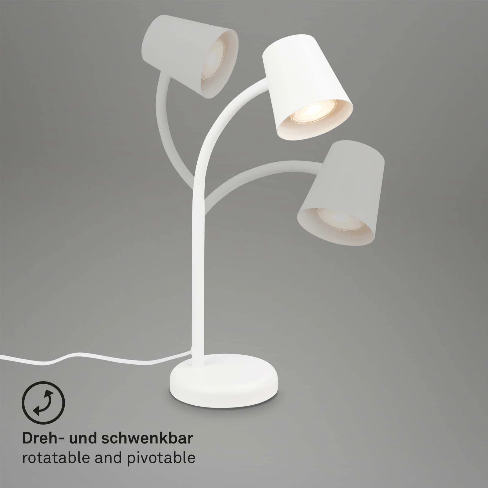 Tischleuchte, weiß, 1xGU10/max. 9W exkl.