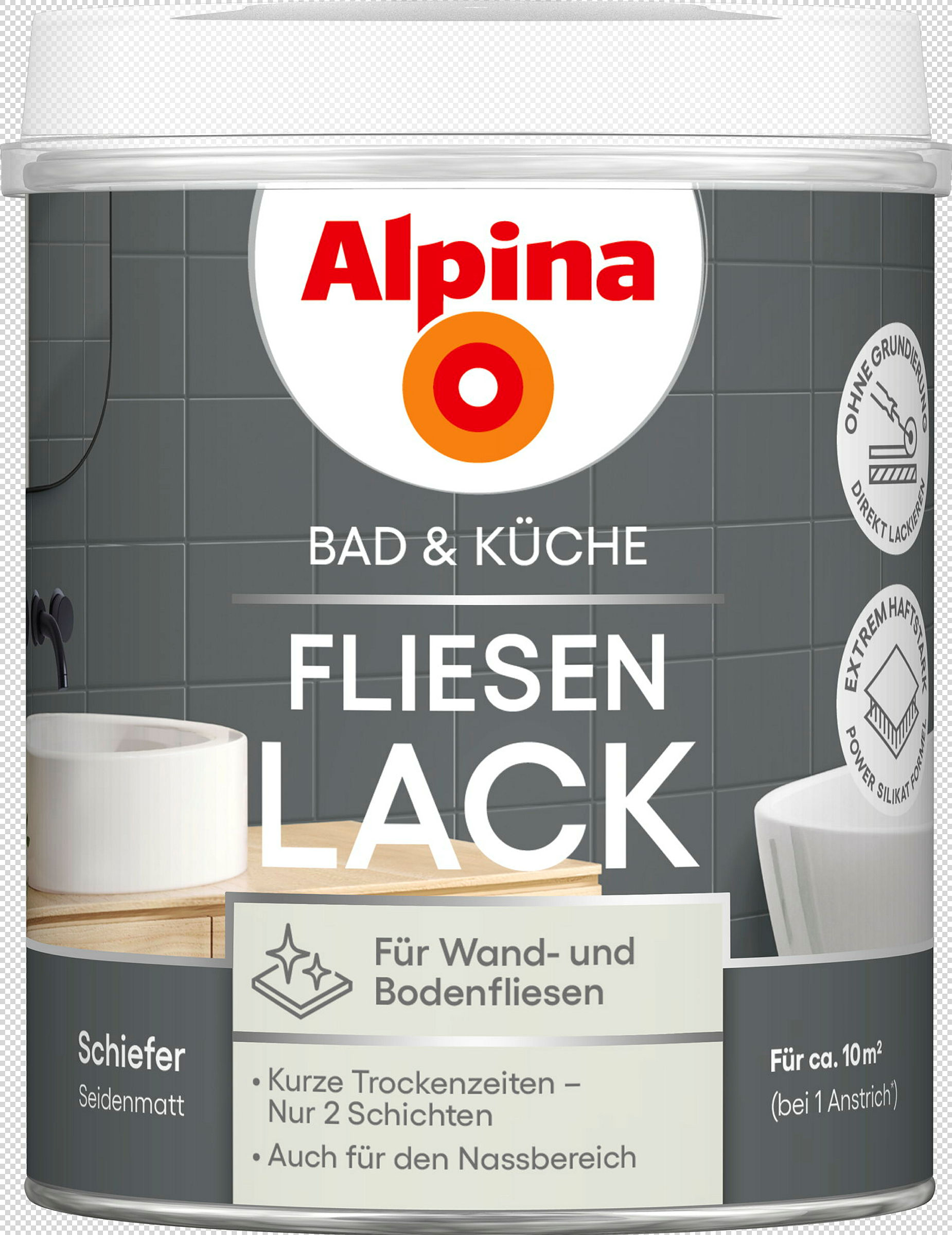 Alpina Bad & Küche Fliesen-Lack Schiefer SM 750ml