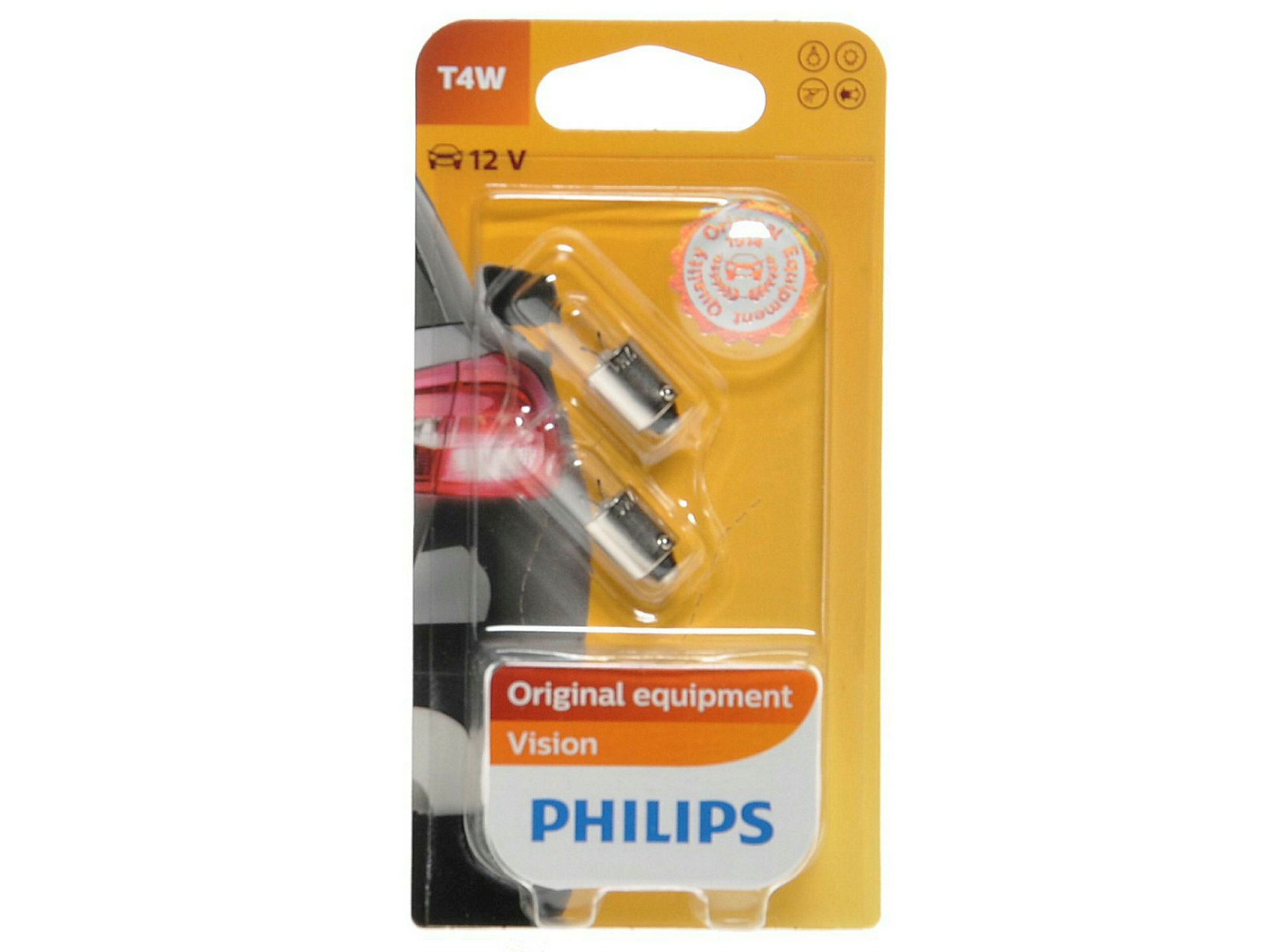 PHILIPS Steckbirnen 12 V/4 W BA9S 2er Blister