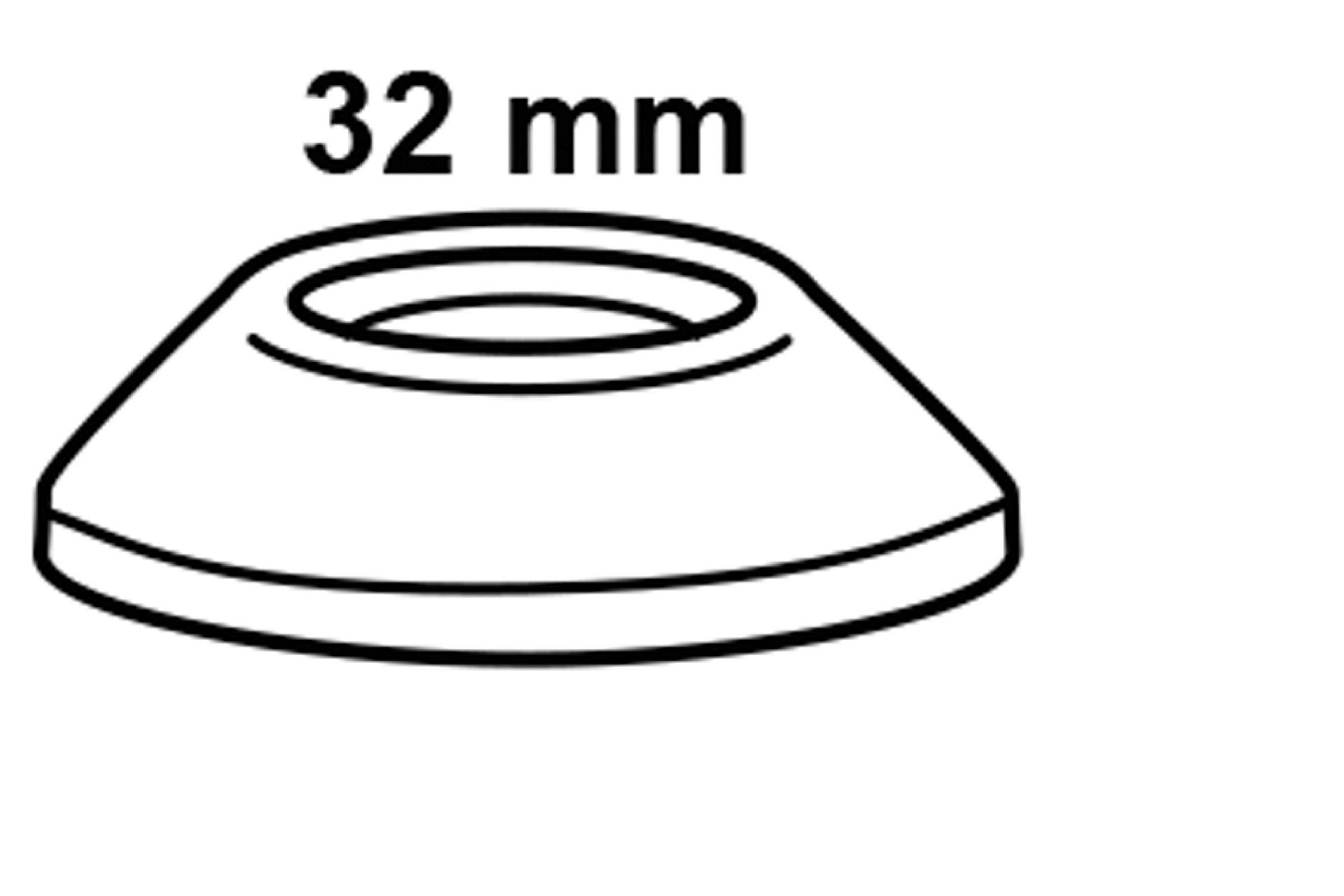 Siphon-Rosette, Chrom, 32 mm x 70 mm x 15 mm, für 1 1/4''