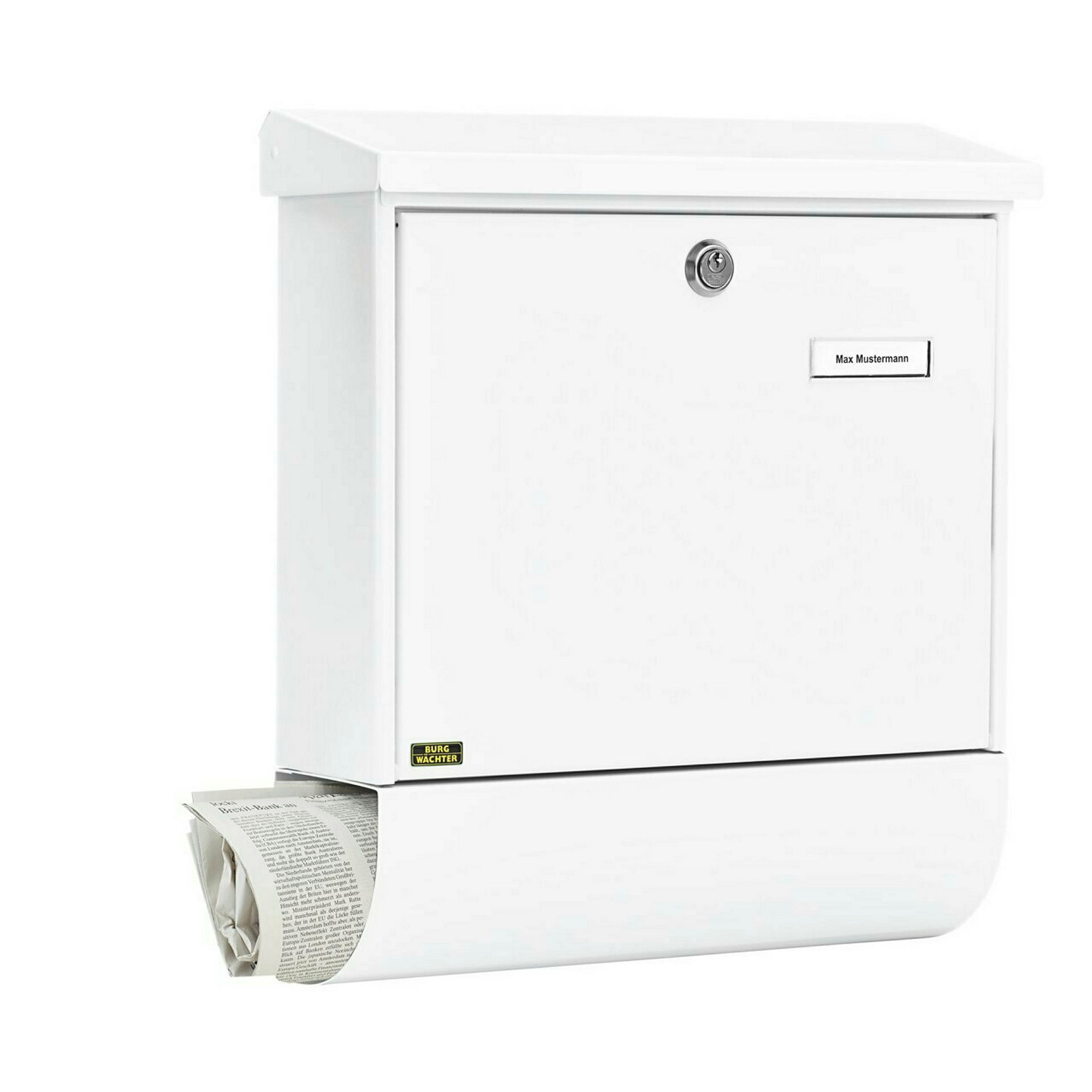 Briefkasten-Set Stahl-lack. Vario 86720W weiss