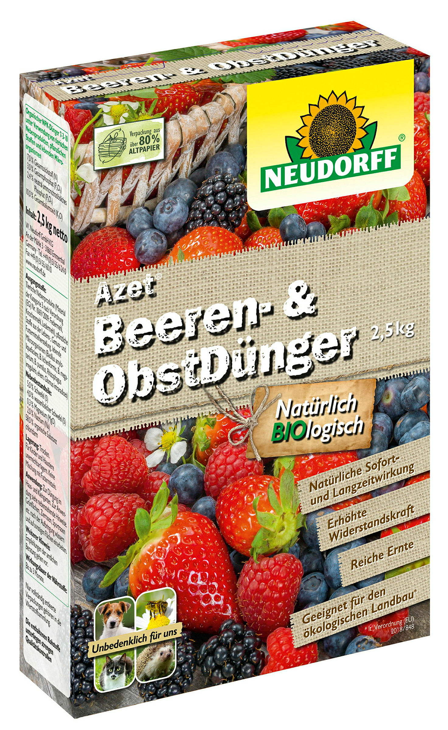 Neudorff Azet Beeren- undObstDünger, 2,5 kg