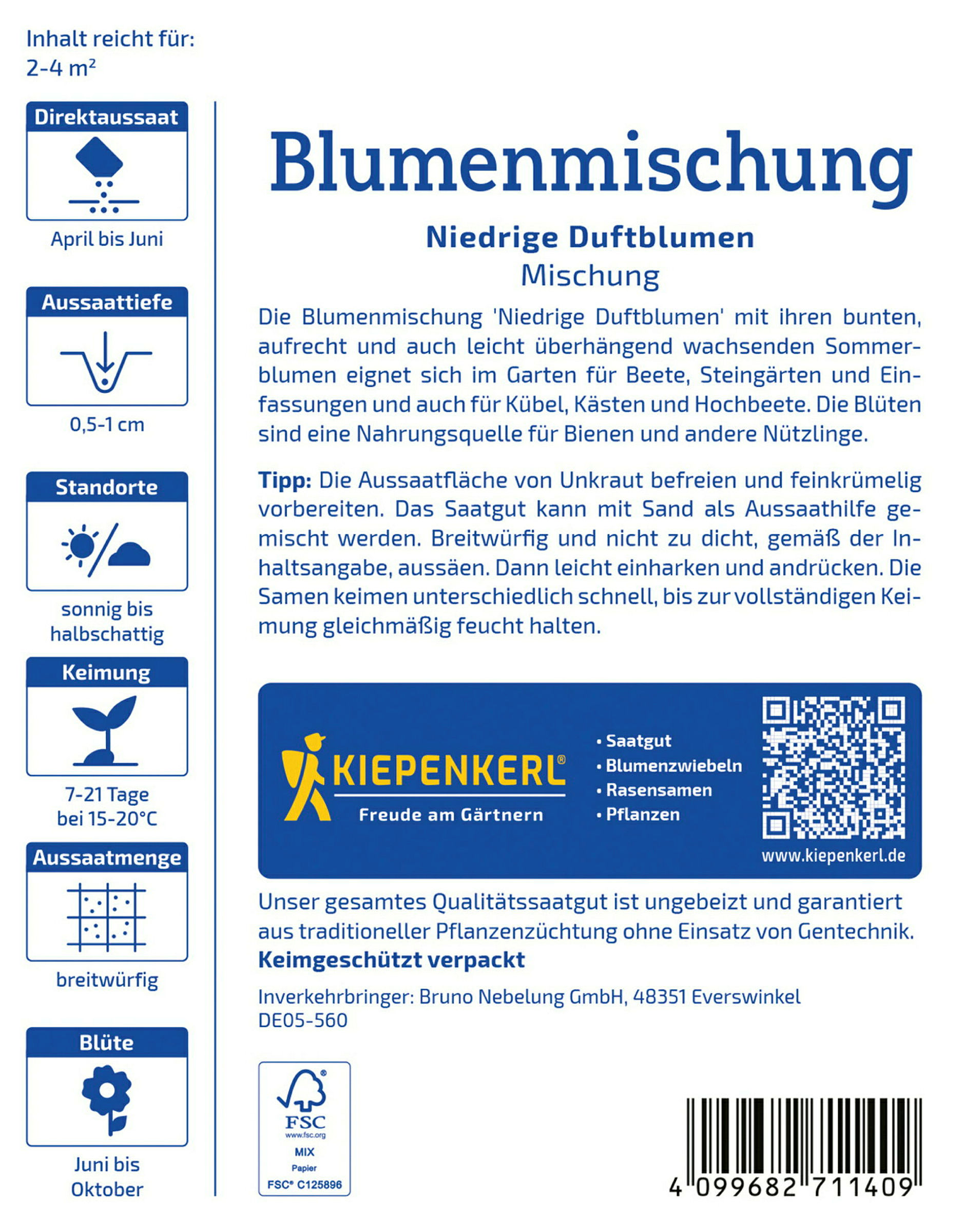 Kiepenkerl Blumenmischung Niedrige Duftblumen