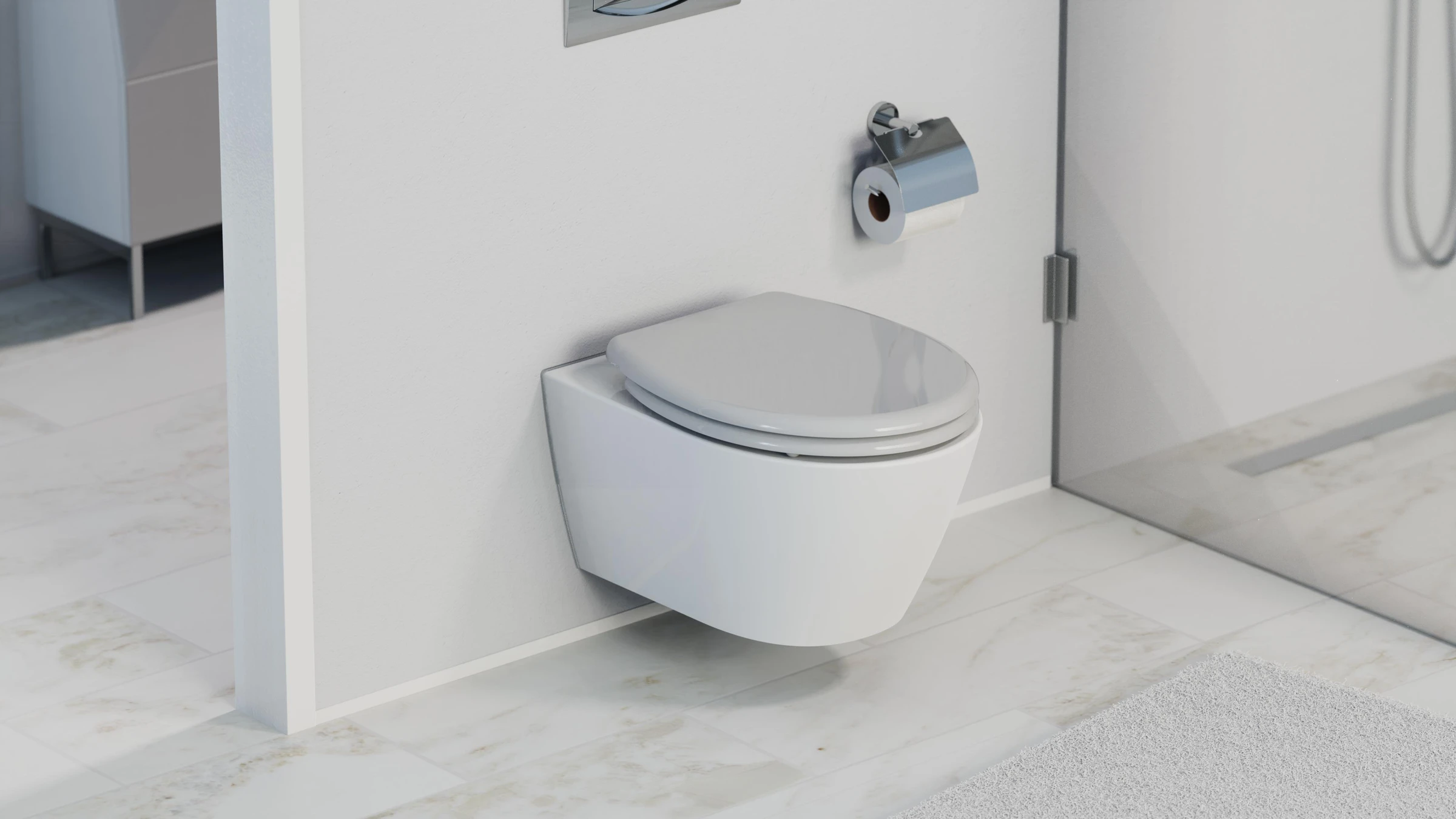 Duroplast WC-Sitz GREY, mit Absenkautomatik und Schnellverschluss