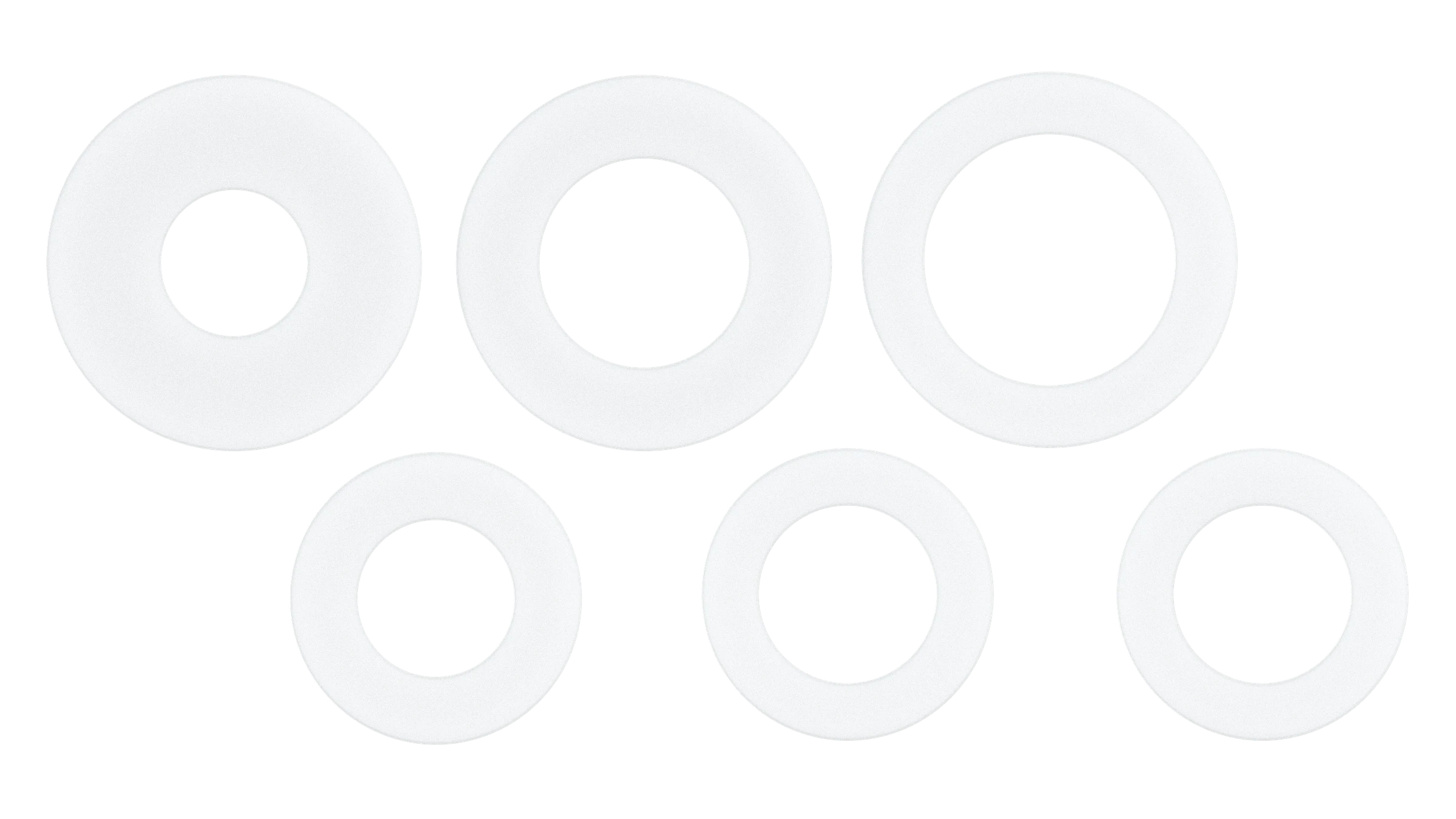 Quetschdichtung-Sortiment, Silikon, für 3/8'' 1/2'' x 8/10/12 mm (6x)
