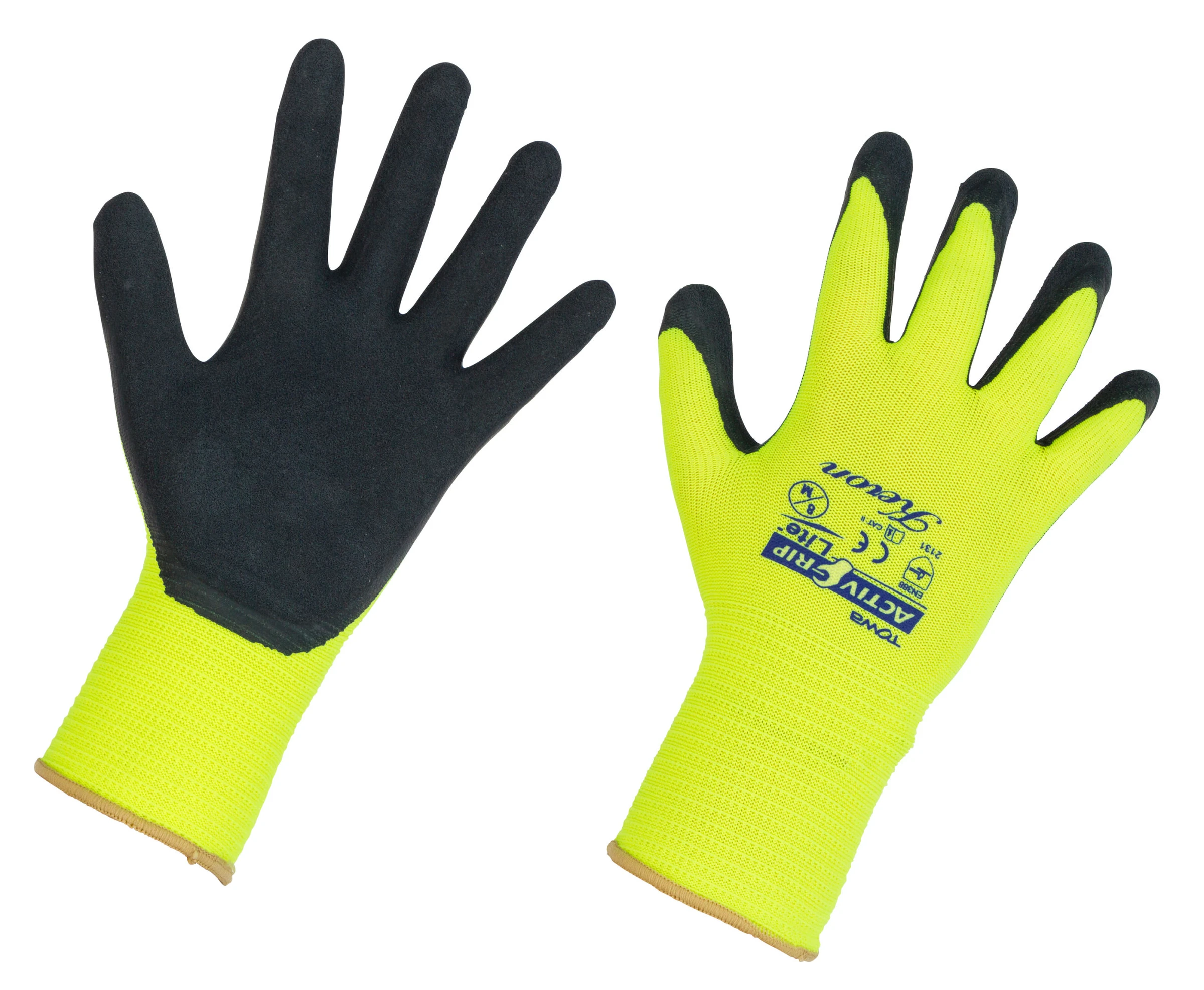 ActivGrip Lite Gr. 8/M, gelb Nylonhandschuhe m. Latexbeschichtung