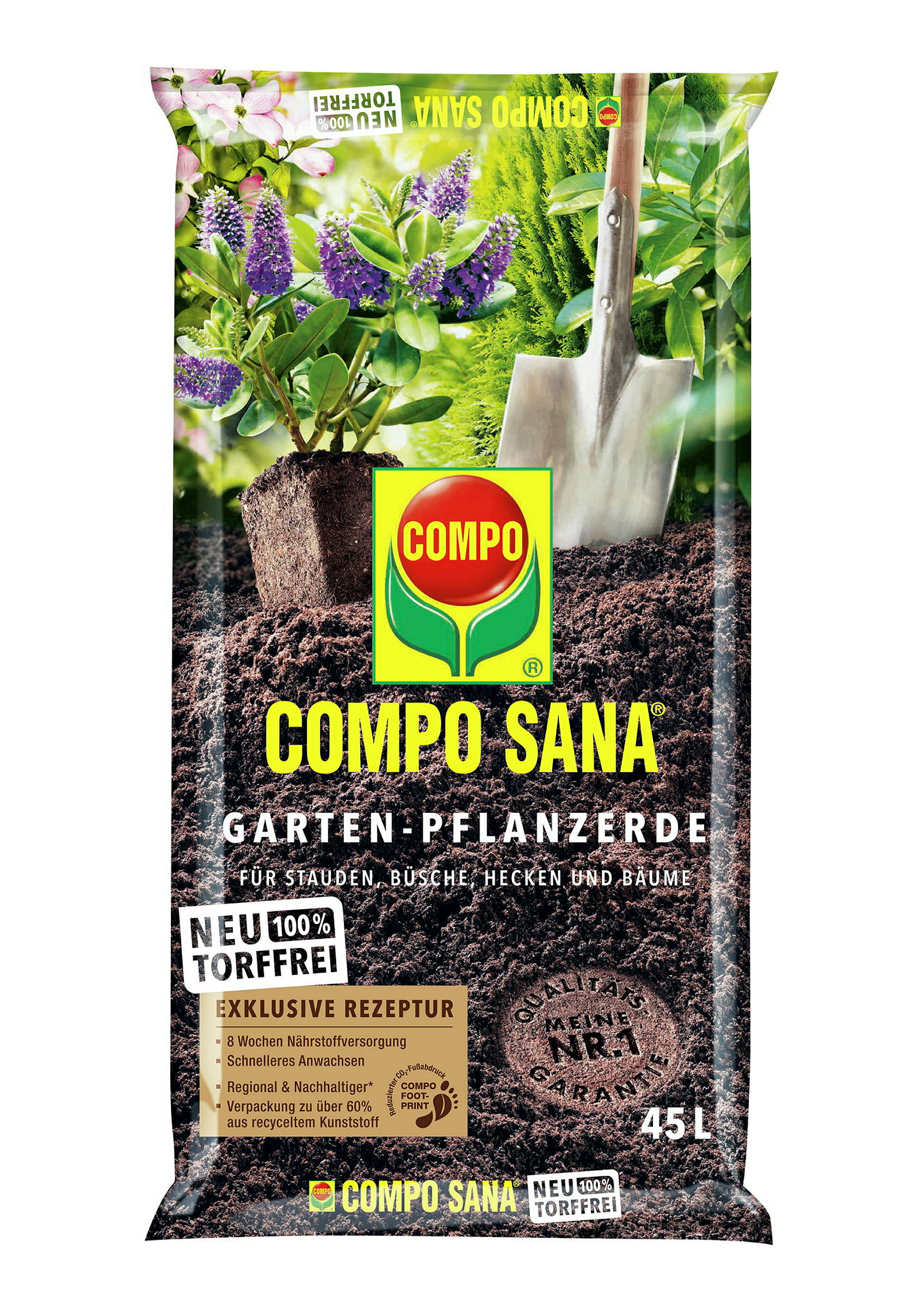 COMPO SANA® Garten-Pflanzerdetorffrei, 45 L