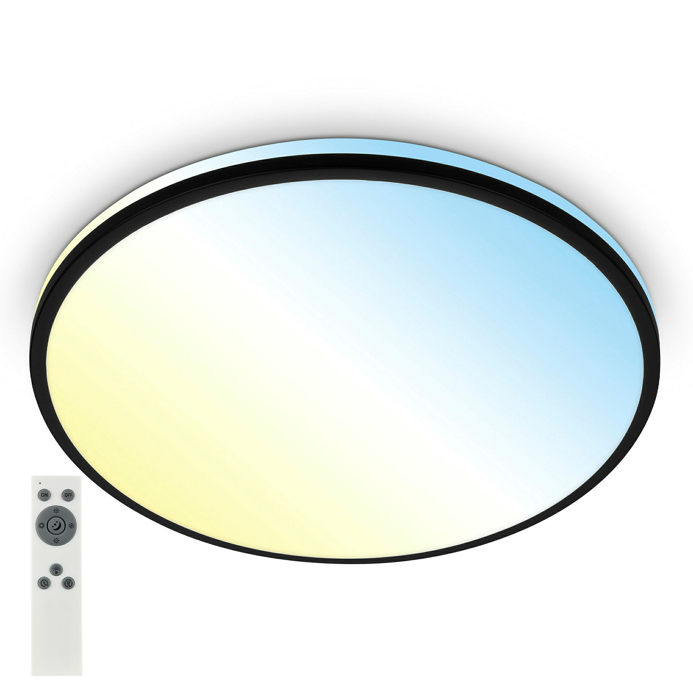 LANA CCT-LED Deckenleuchte, Schwarz, LED / 40W