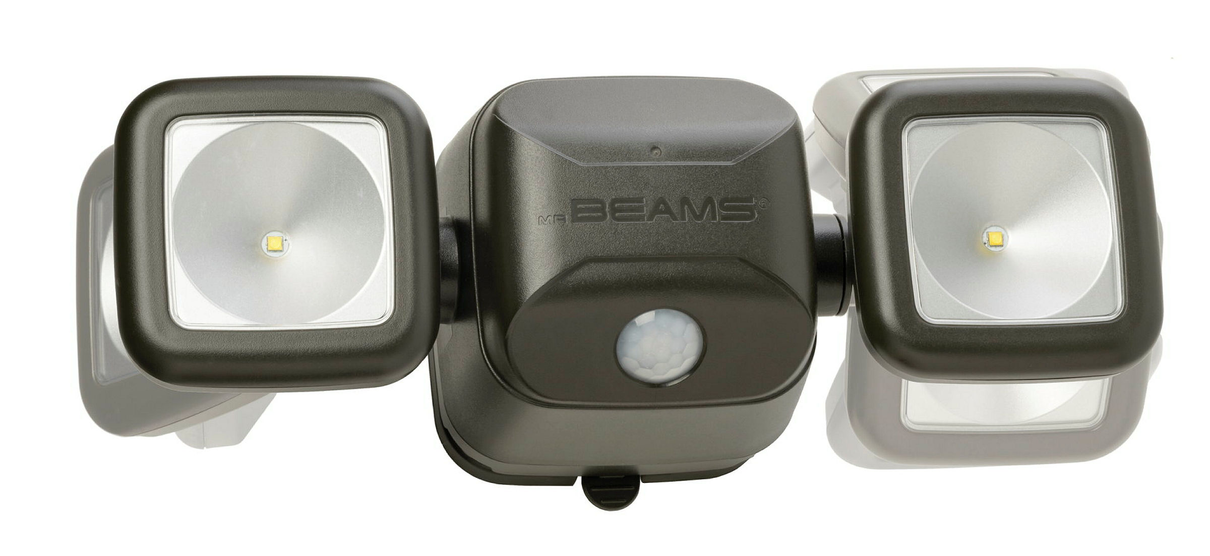 Der schwarz braune batteriebetriebene LED-Scheinwerfer MB3000 ist mit seine