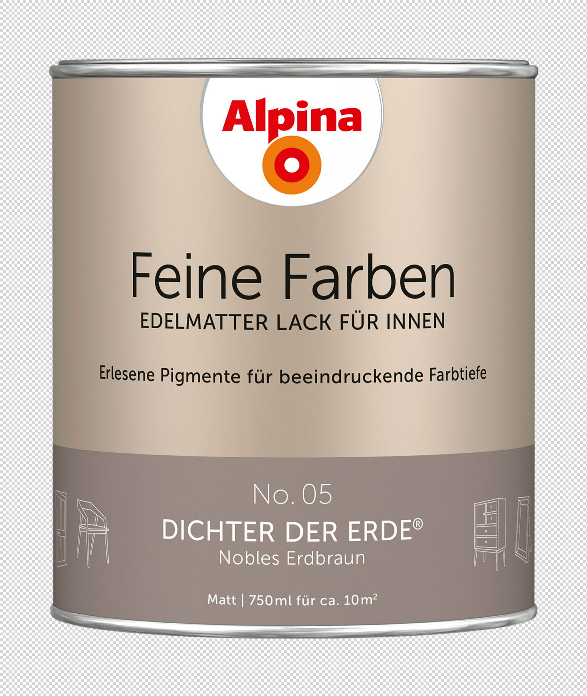 Alpina Feine Farben Lack No. 05 Dichter der Erde® edelmatt 750ml