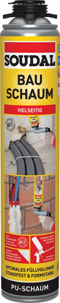 Soudal Bauschaum - universeller PU-Schaum mit optimaler Schaumausbeute