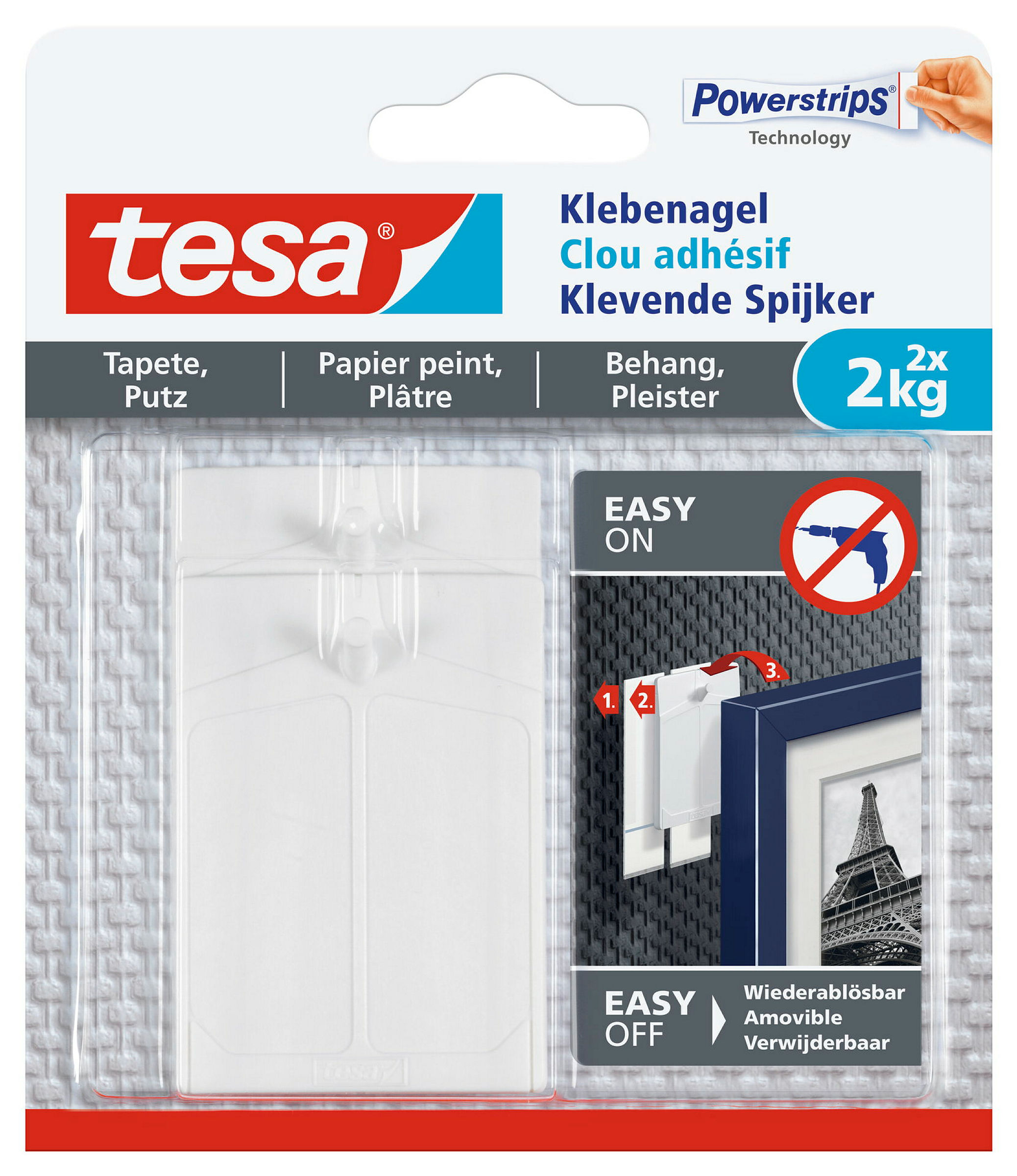 Klebenagel für Tapeten und Putz (2kg), 2 Stück
