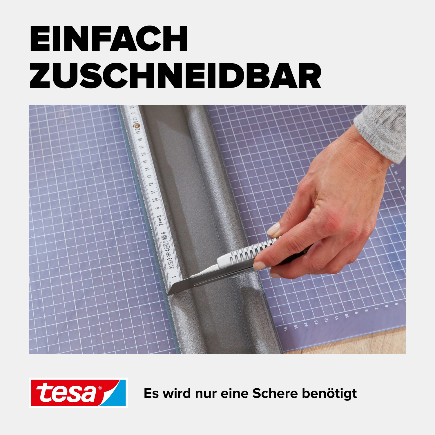 tesamoll®l® Türbodendoppeldichtung 0.95m x 22mm, grau
