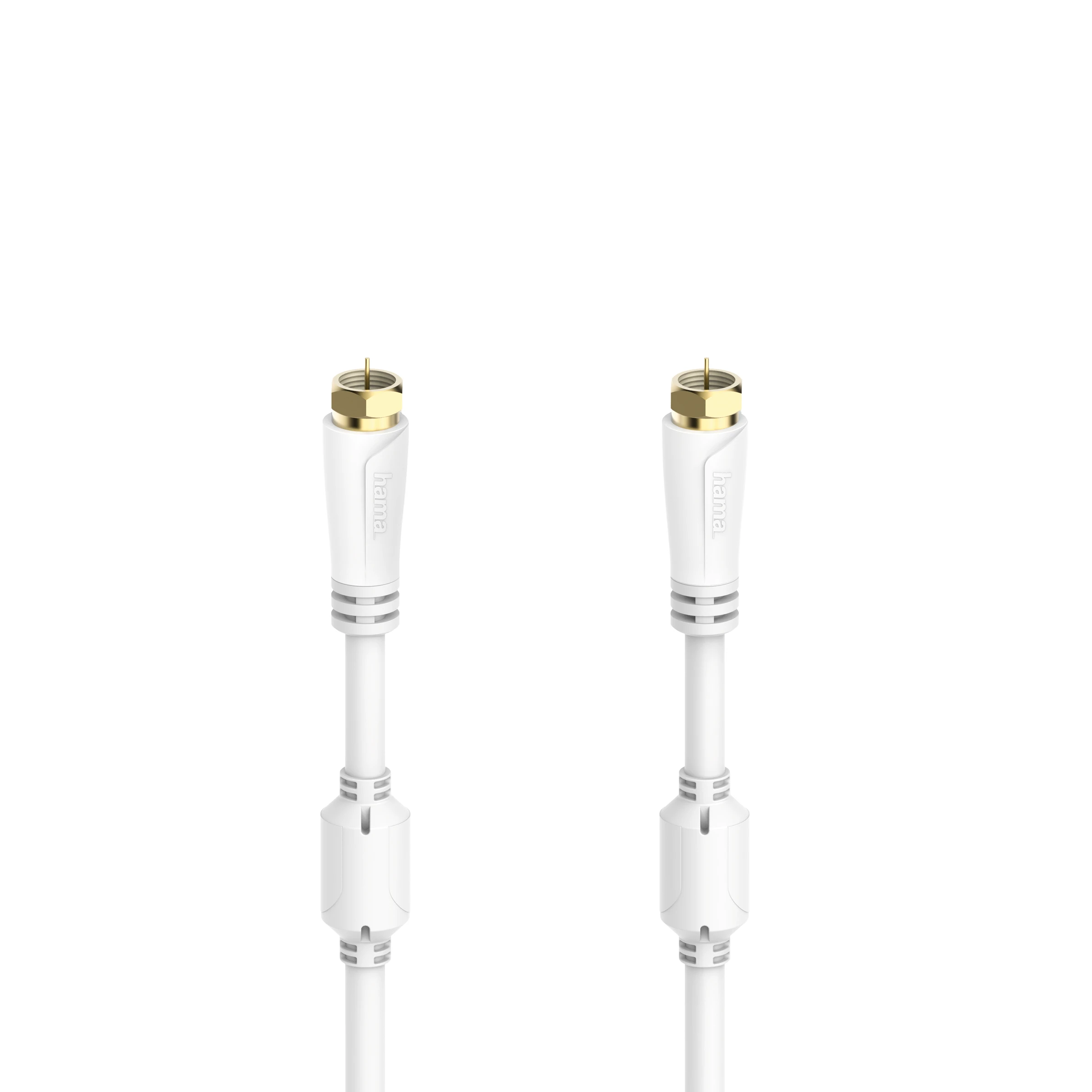 Hama SAT-Anschlusskabel, F-Stecker - F-Stecker, vergoldet, 1,5 m, 100 dB