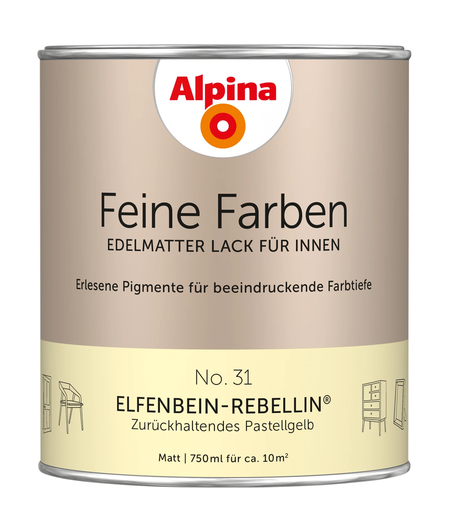 AP Feine Farben Lack 750 ml Elfenbein-Rebellin