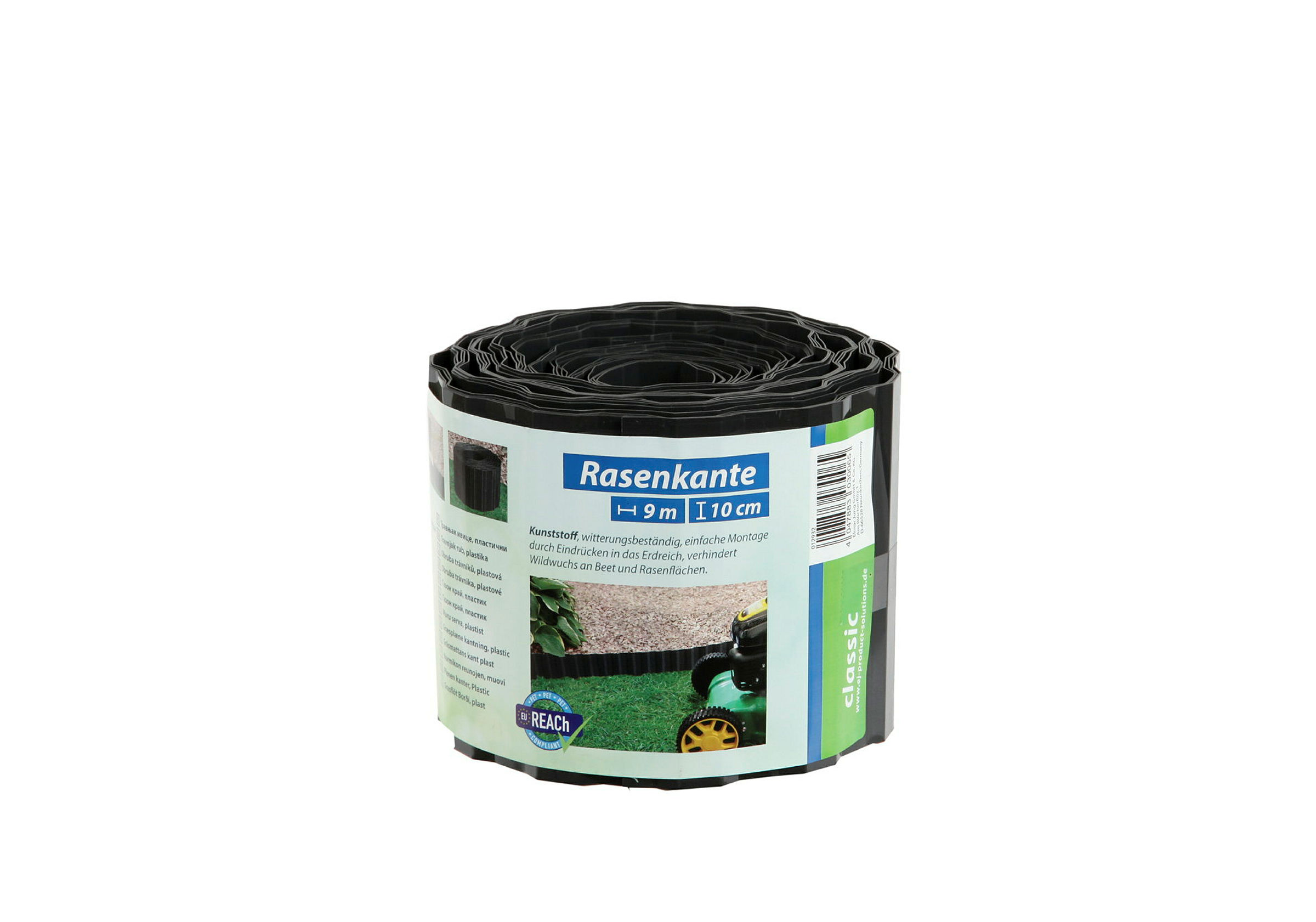 Rasenkante Kunststoff Classic, L: 9 m, H: 10 cm, anthrazit