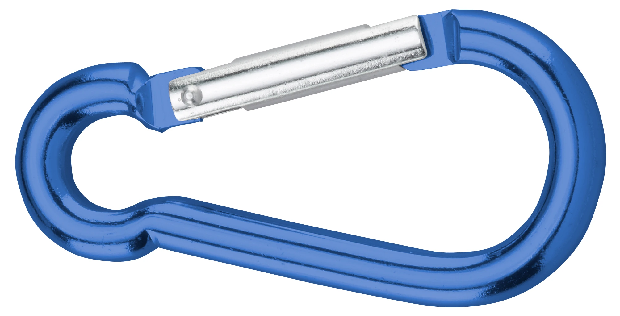 Karabinerhaken aus Aluminium, blau eloxiert (SB-Box) 6 x 60 mm