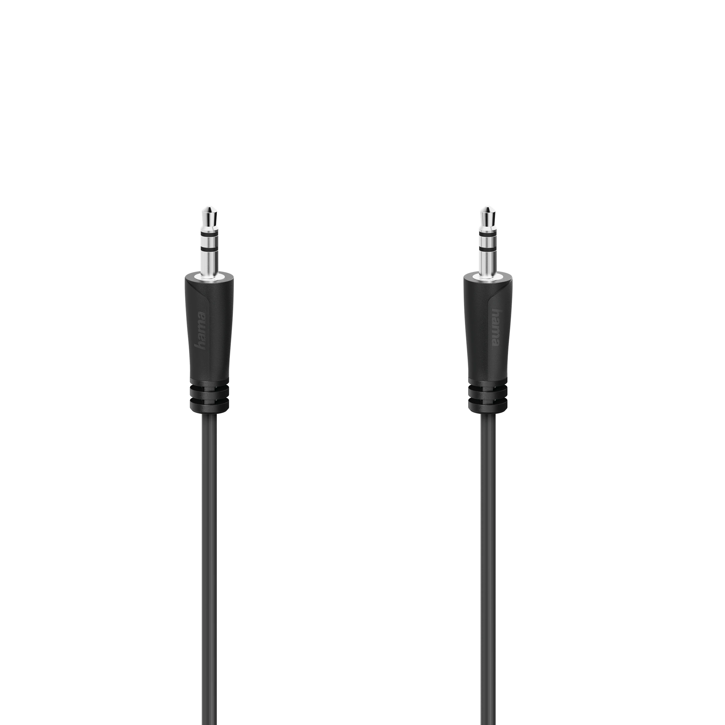 Hama Audio-Kabel, 3,5-mm-Klinken-St. - 3,5-mm-Klinken-St., Stereo, 0,5 m
