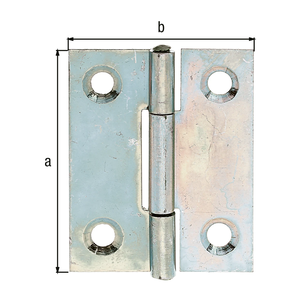 Scharnier halbbreit, gbvz. 41x33x1 mm