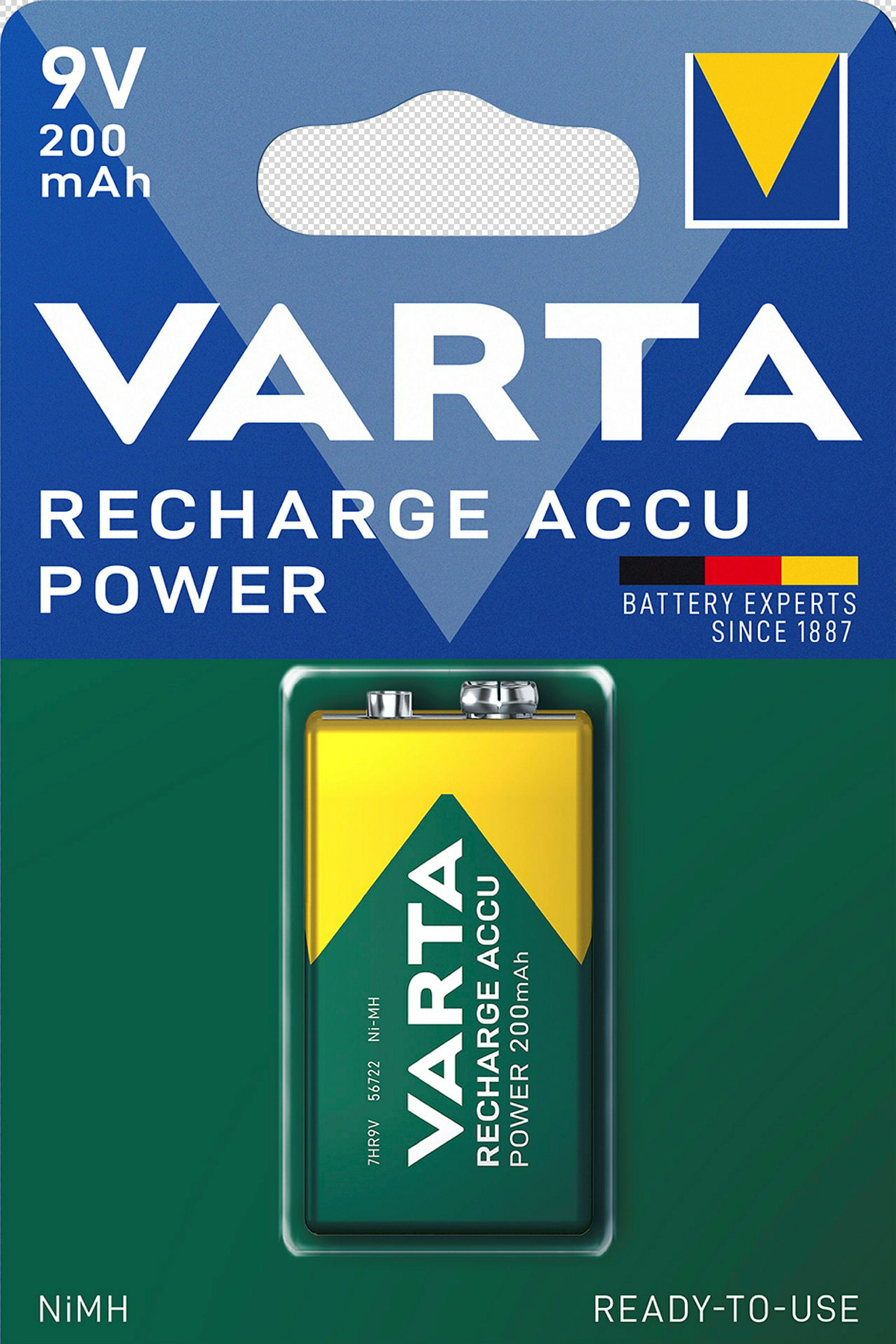 VARTA RECH.ACCU Power 9V 200mAh Blister 1