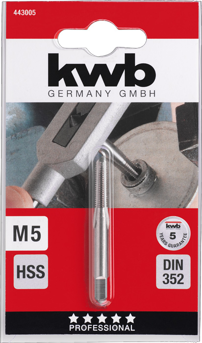 Einschnitt-Gewindebohrer, M5