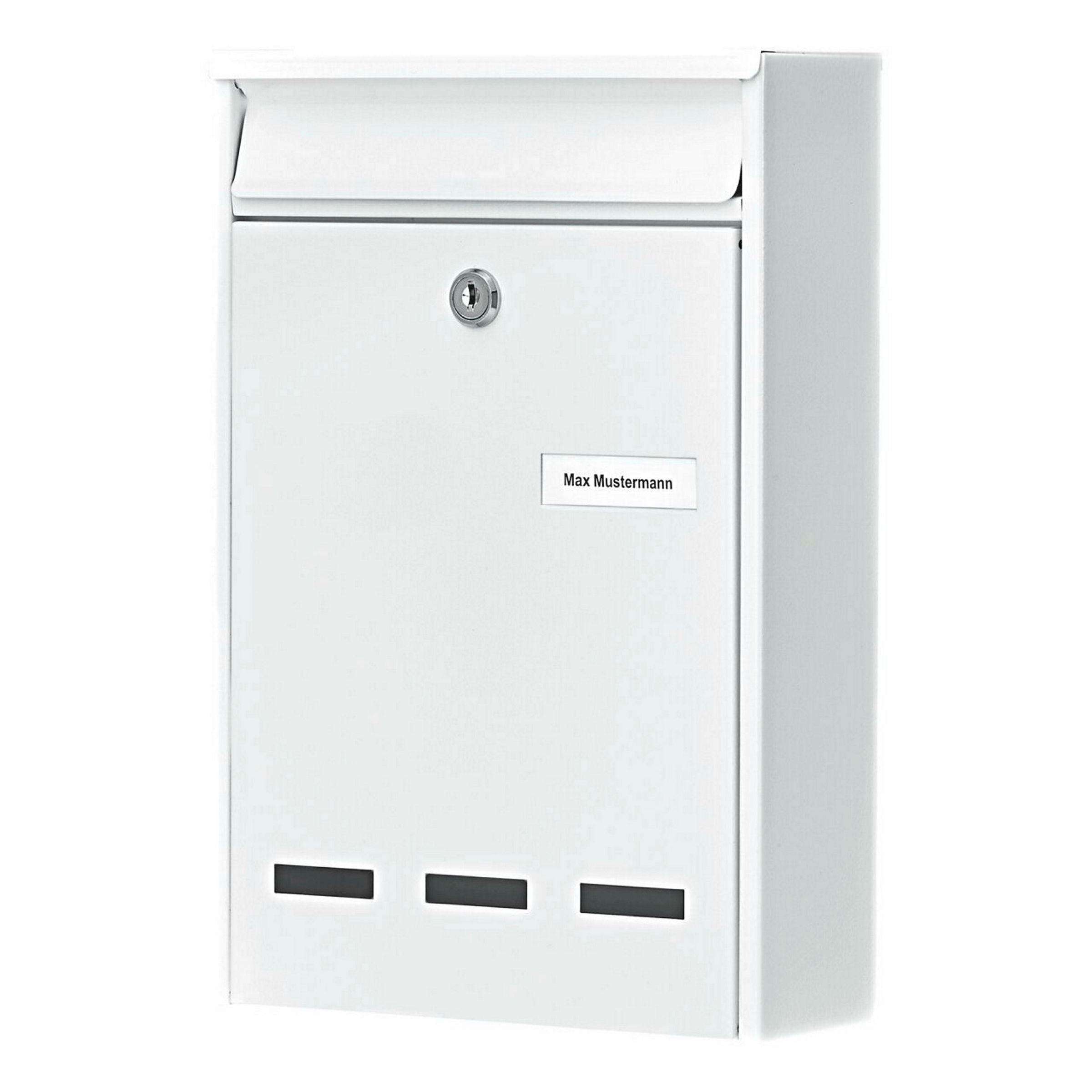 Briefkasten Stahl-lackiert Pocket 5871 W weiss