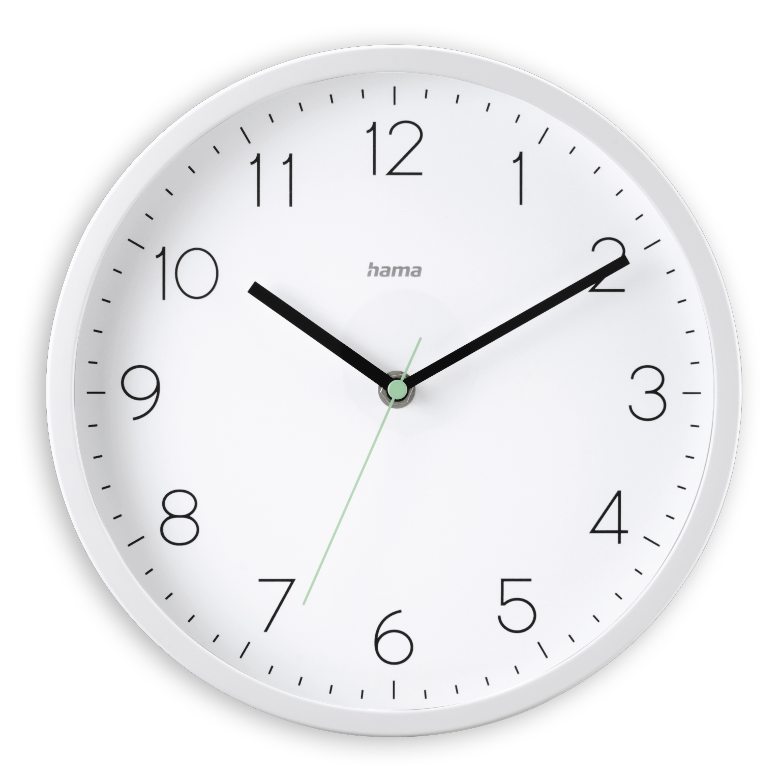 Hama DCF-Funkwanduhr ''Menorca'', analog, Ø 25 cm, Weiß