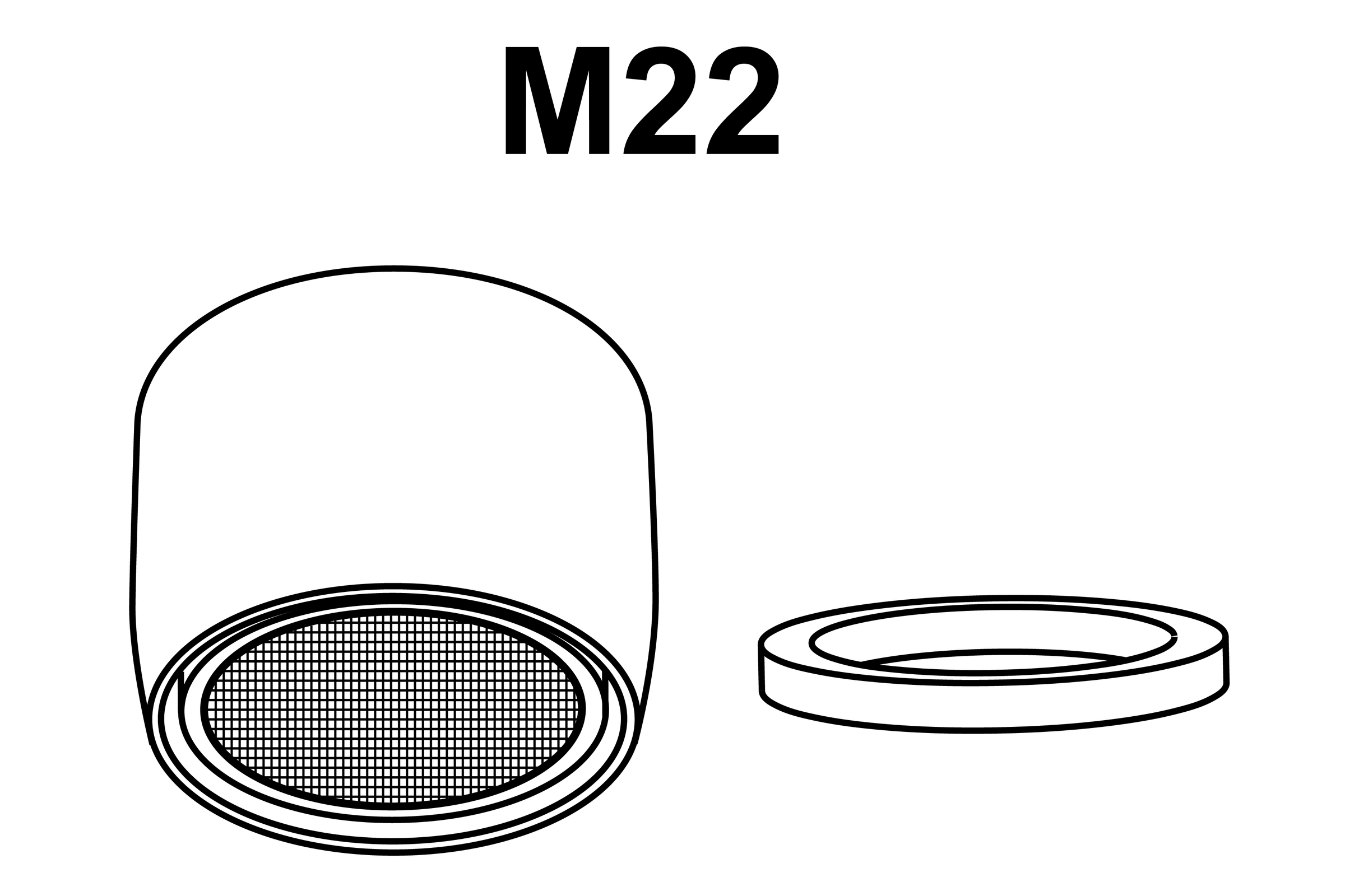 Mischdüse, Chrom, M22IG