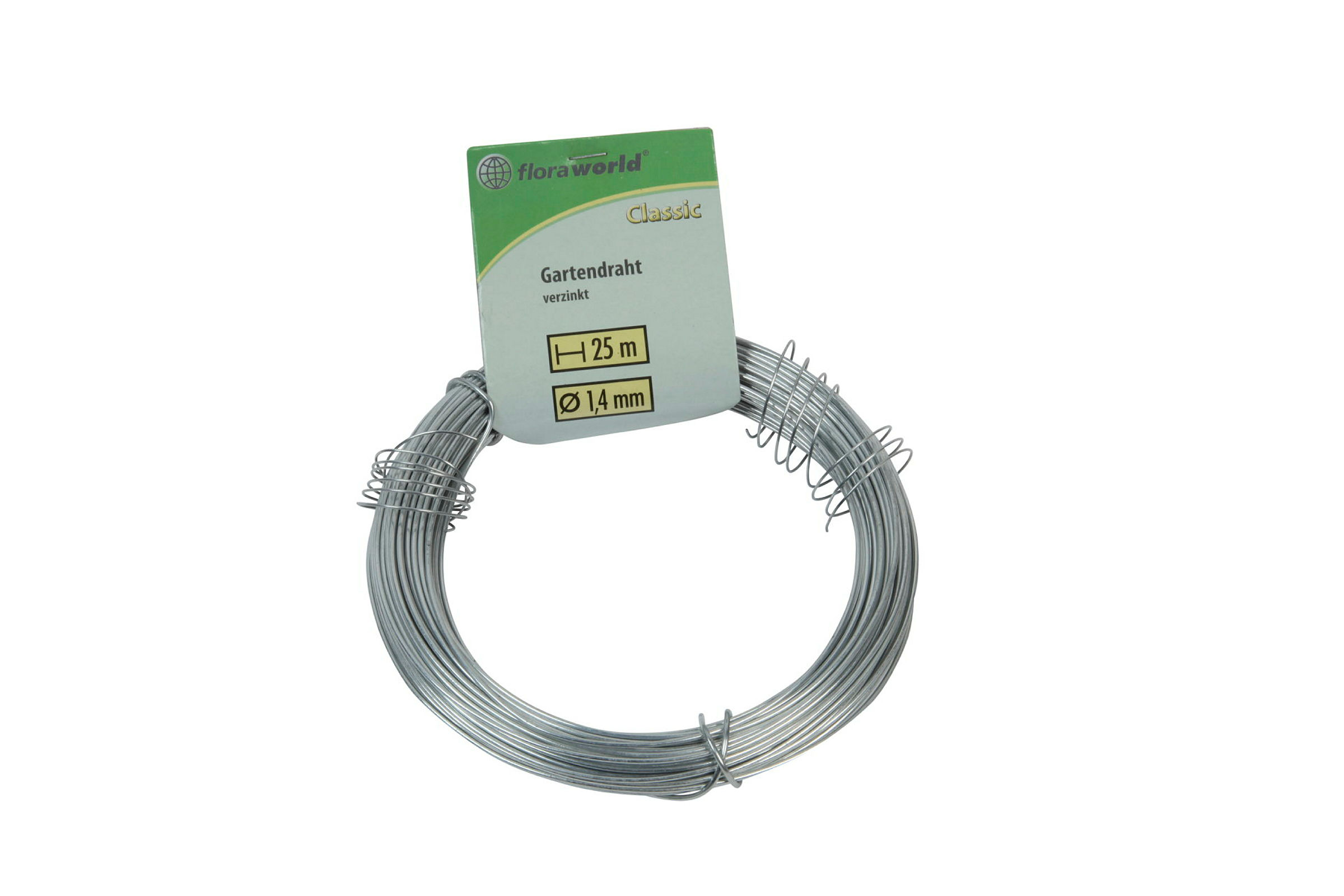 Gartendraht Classic, Ø 1,4 mm, L: 25 m, verzinkt