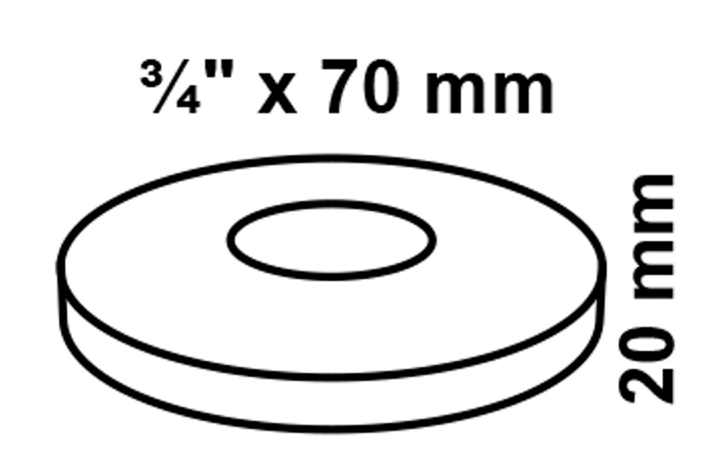 Hahnrosette, Chrom, 3/4'' x 70 mm x 20 mm