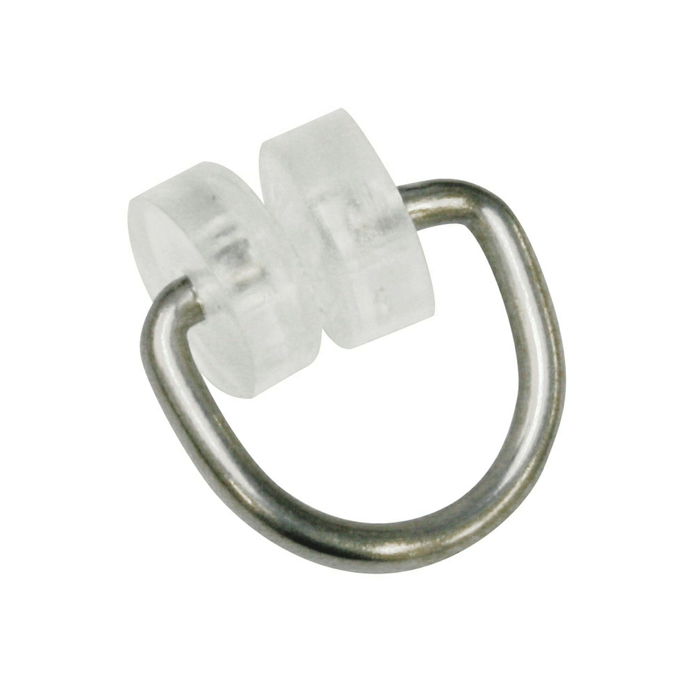 T-Rollringe für Vorhangschiene T-Schiene, silber/transparent