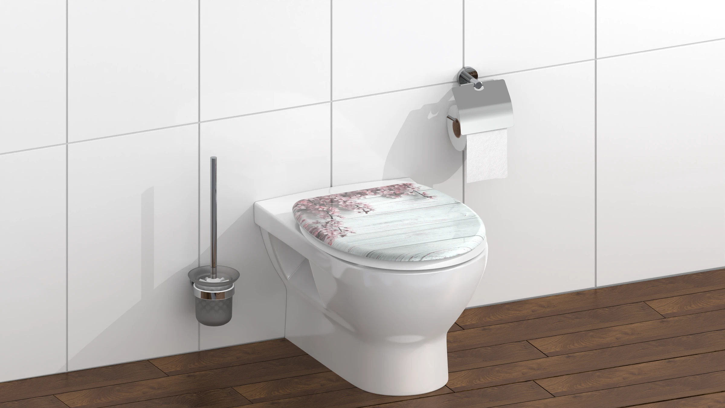 Duroplast WC-Sitz FLOWERS&WOOD, mit Absenkautomatik