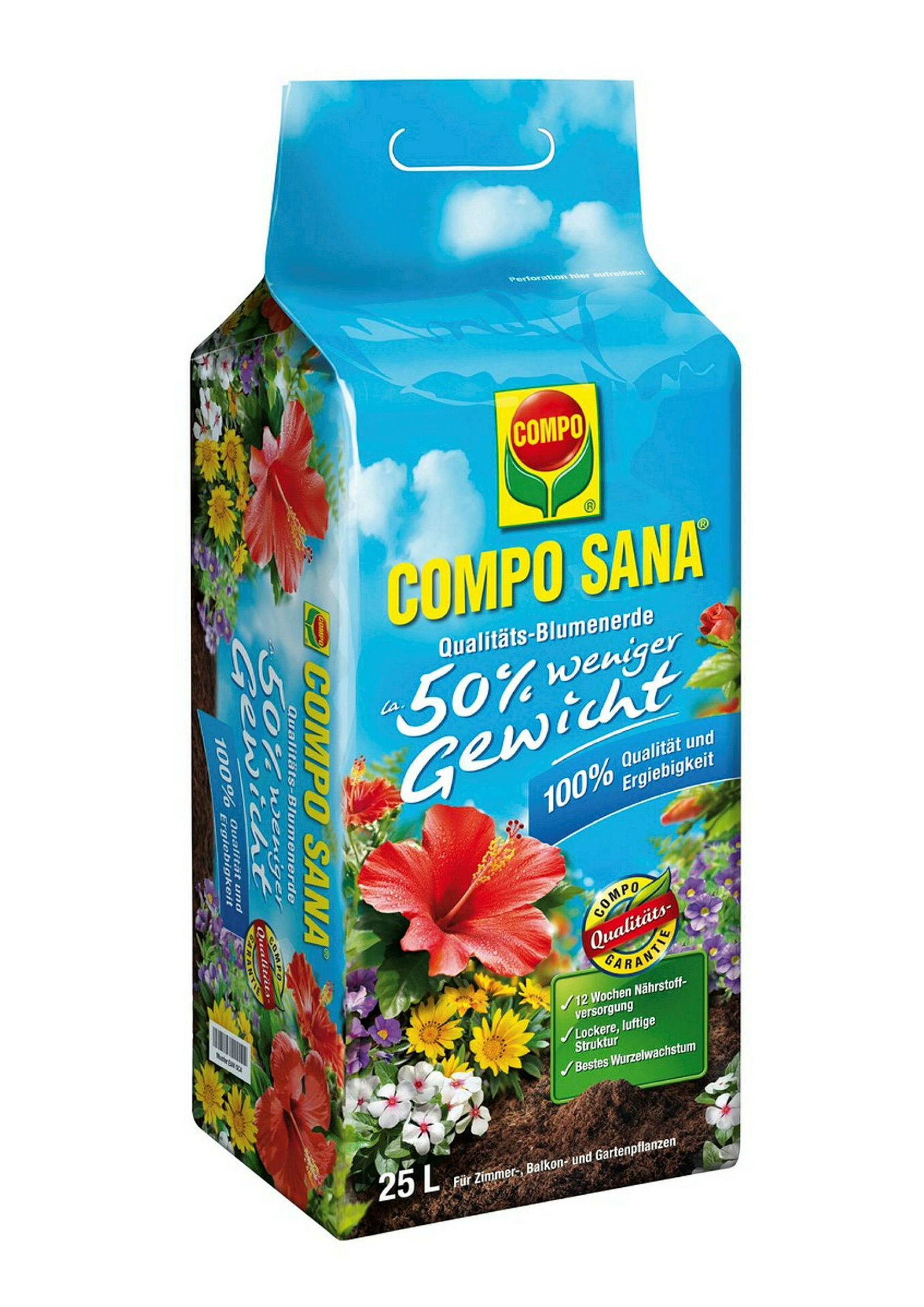 COMPO SANA® Blumenerde50% weniger Gewicht, 25 L