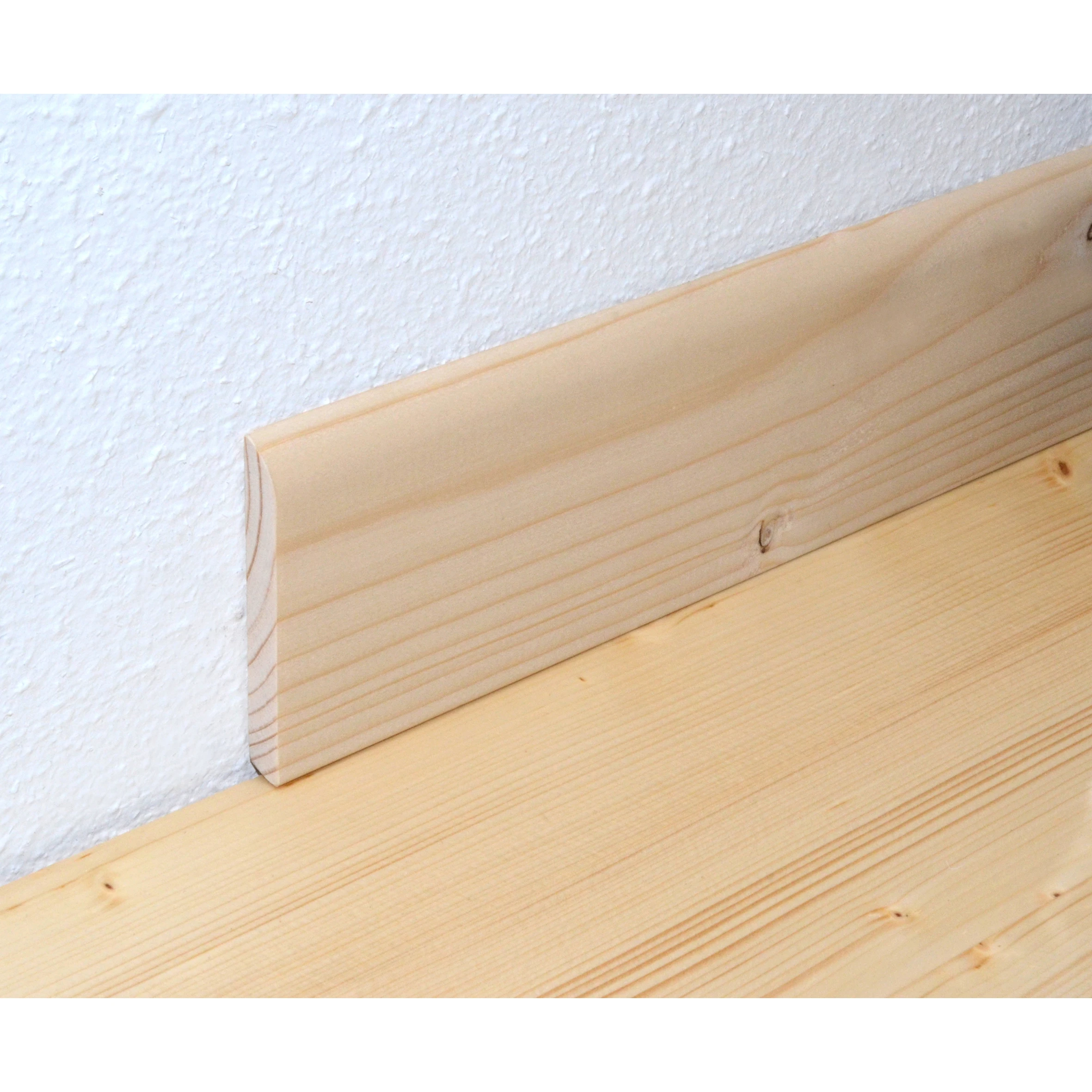 Sockelleiste 10x70x2400mm, Fichte/Kiefer astig roh