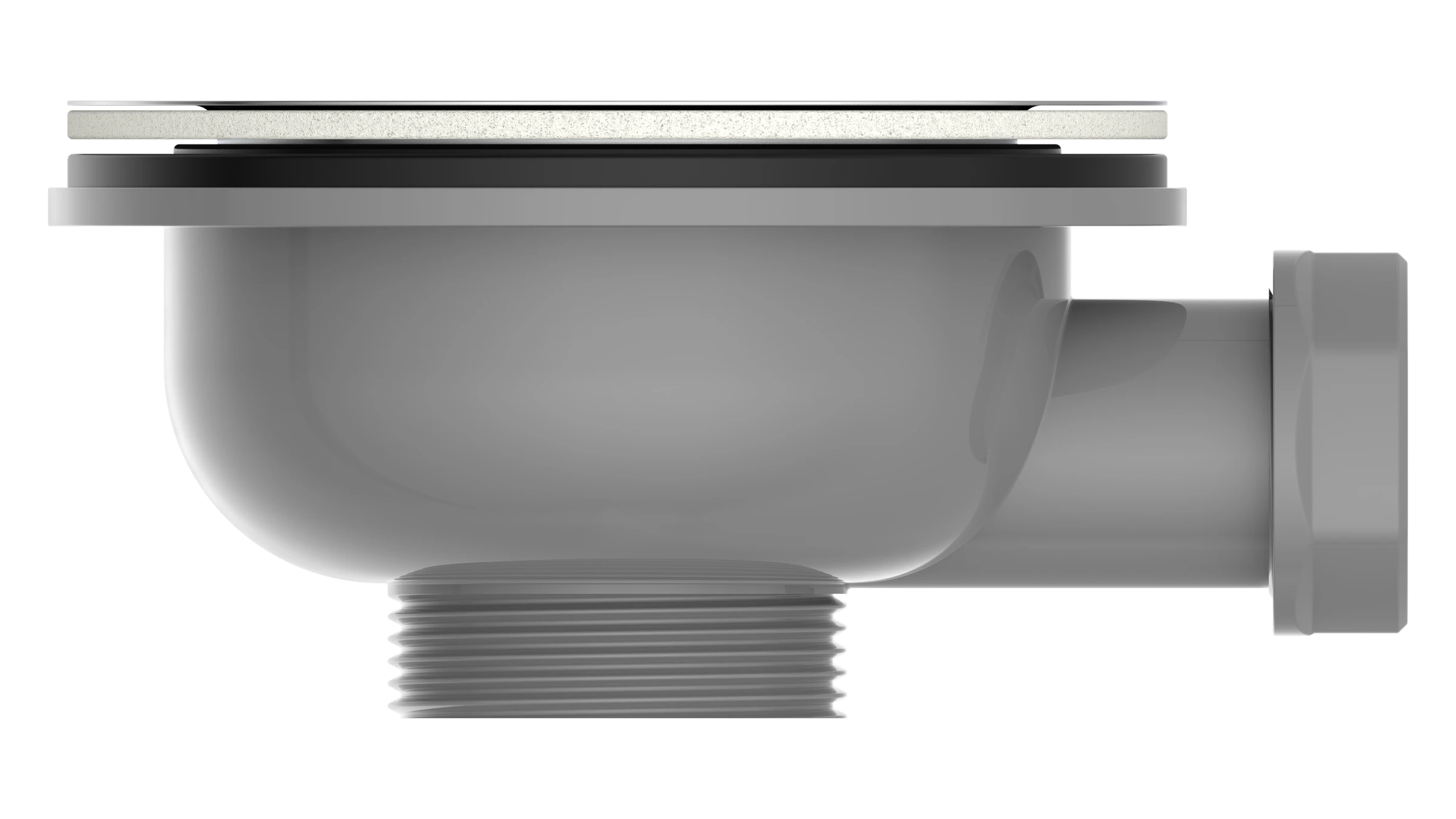 ECO-SAVE KS Korbventil, Grau, 1 1/2''AG, Edelstahl-Ventilkelch & Sieb Ø 114