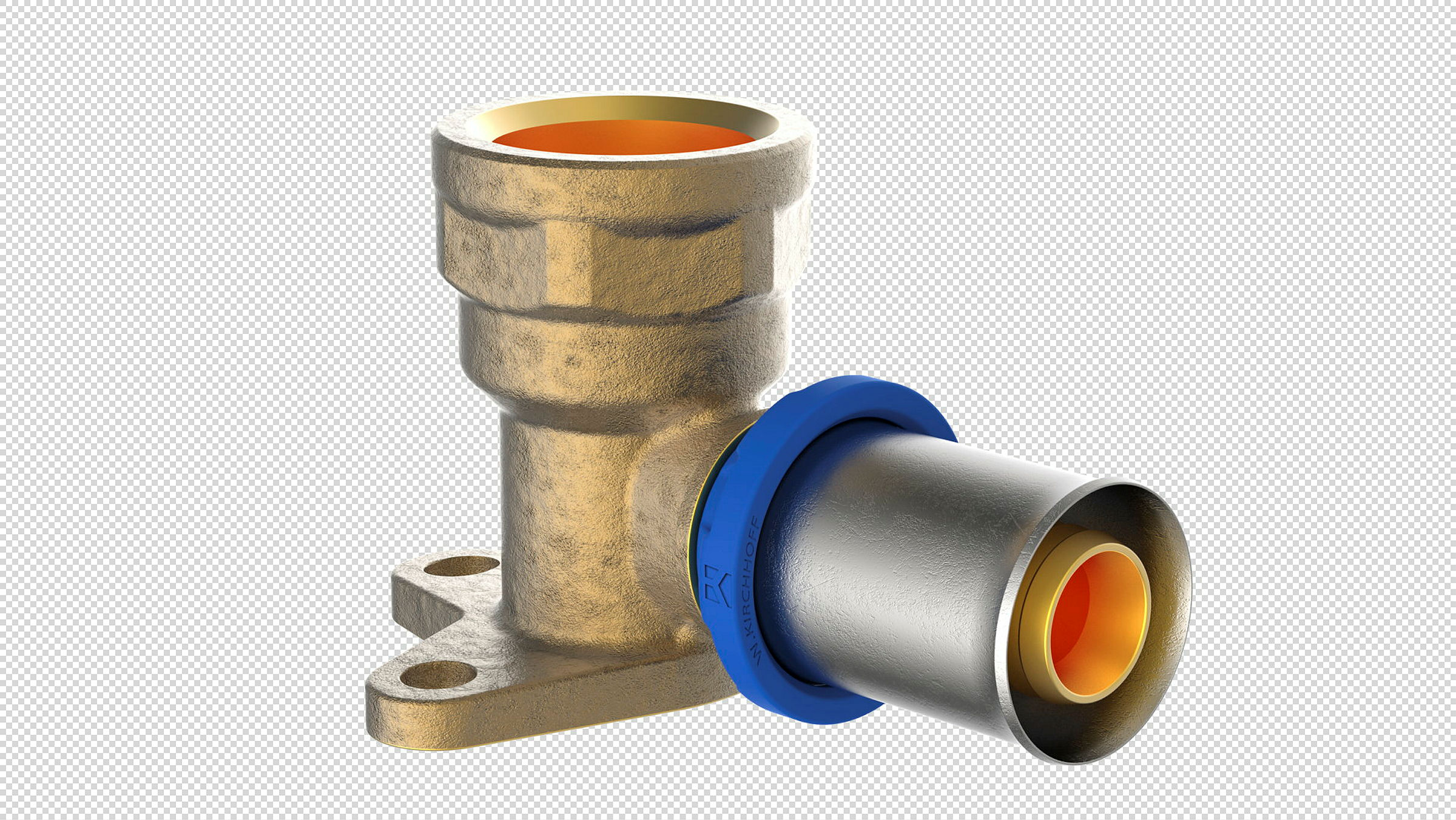 MS Wandscheibe, blank, 20 mm x 1/2''IG, Pressfitting für MSVR