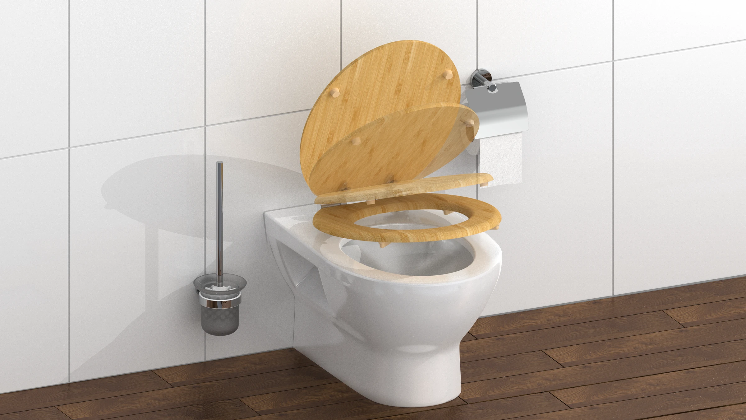 WC-Sitz NATURAL BAMBOO, Bambus, mit Absenkautomatik